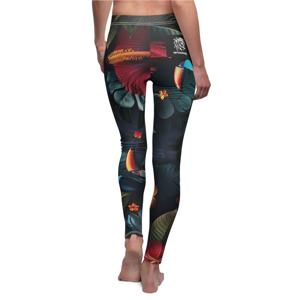 Tropican Retreat (Scene 1) Women's Cut & Sew Casual Leggings SETEPENRA All Over Prints.