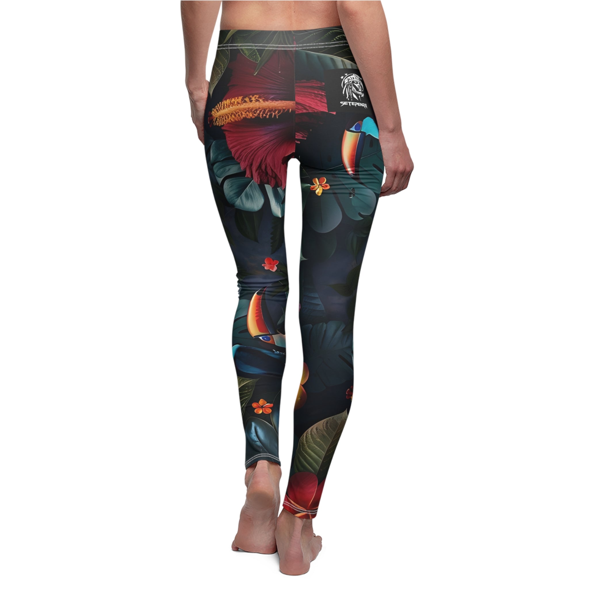 Tropican Retreat (Scene 1) Women's Cut & Sew Casual Leggings SETEPENRA All Over Prints.