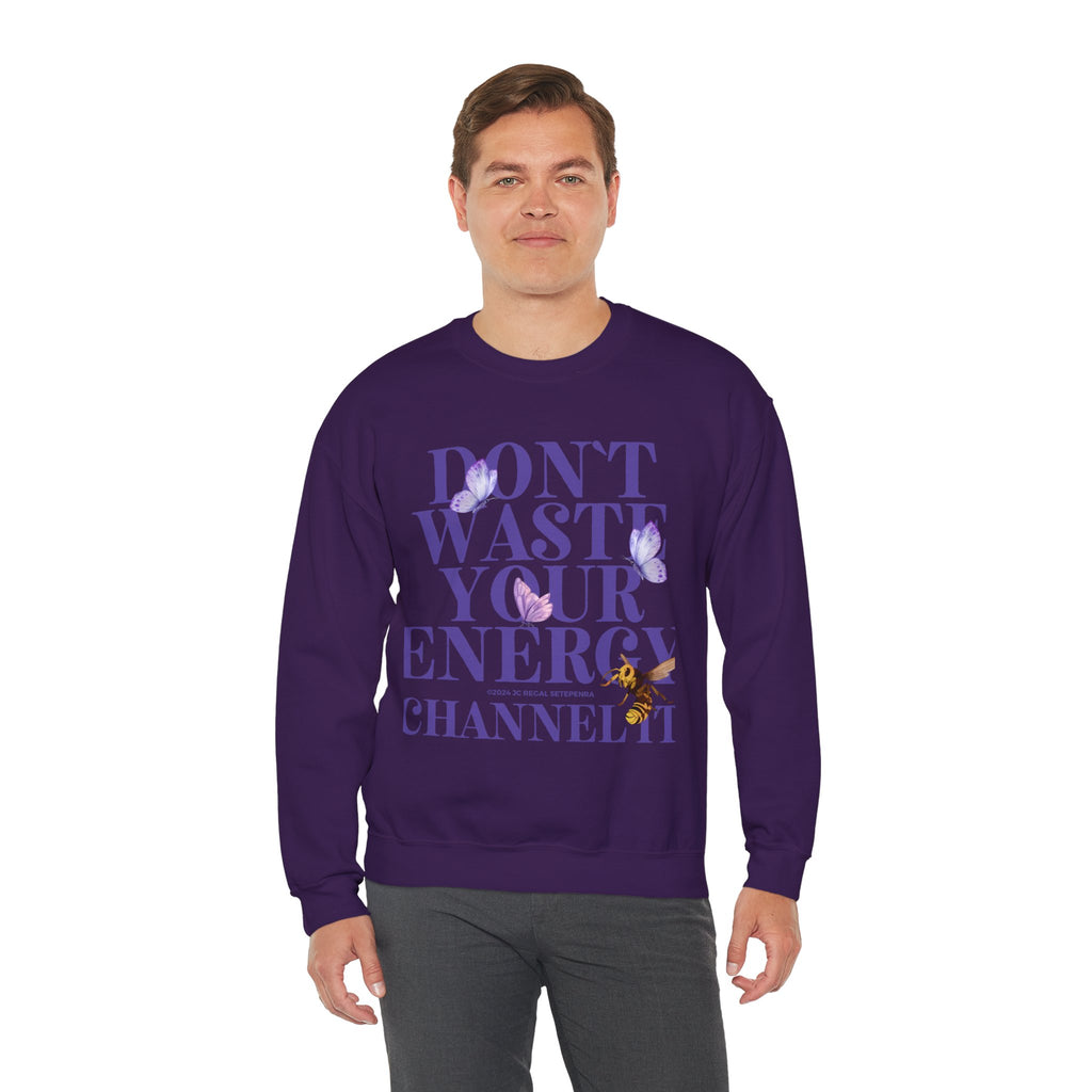 Channel It Unisex Heavy Blend™ Crewneck Sweatshirt (Purple Print)