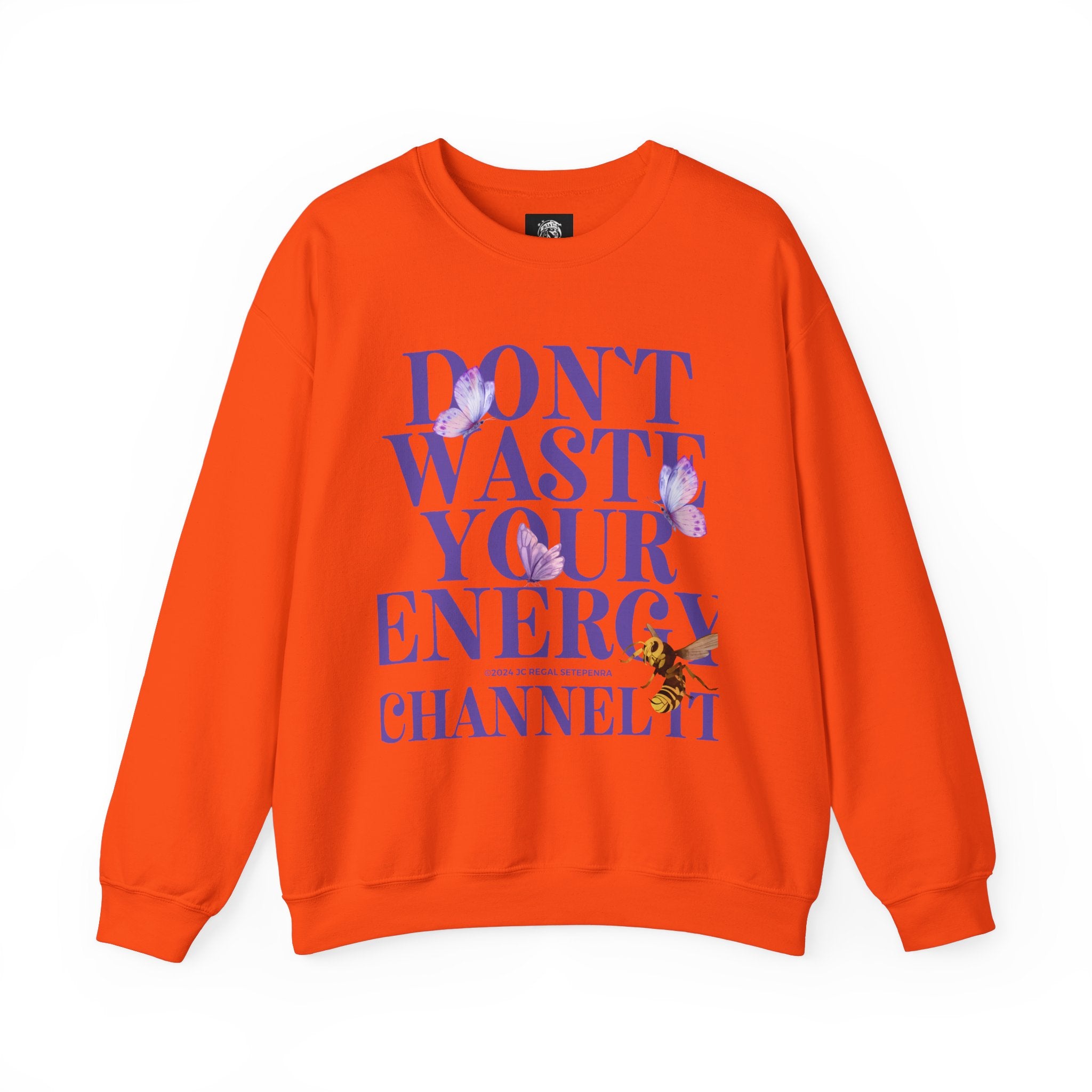 Channel It Unisex Heavy Blend™ Crewneck Sweatshirt (Purple Print) SETEPENRA Sweatshirt.