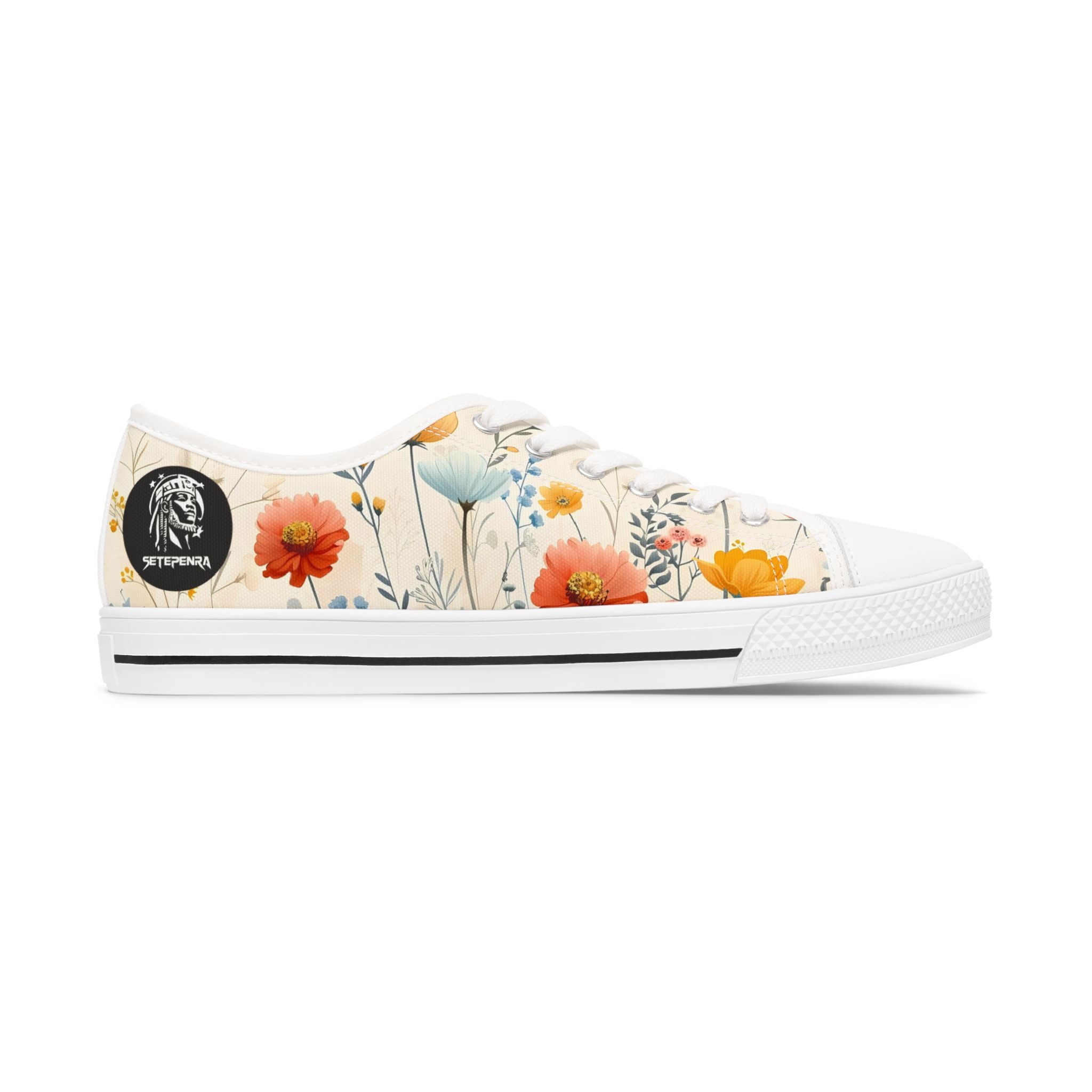 Flower Mist Women's Low Top Sneakers SETEPENRA Shoes.