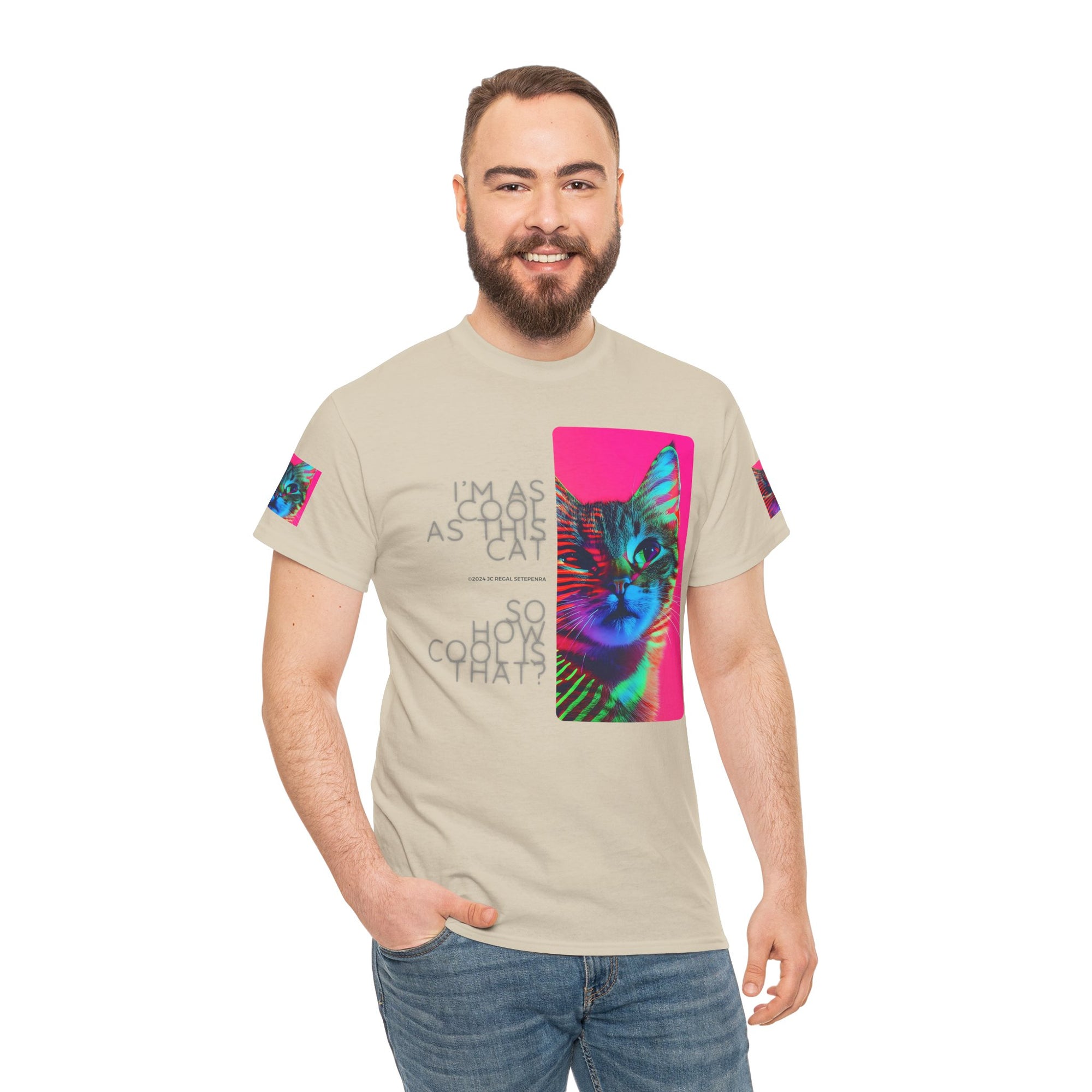 Cool Cat (Whiskers 2) Unisex Heavy Cotton Tee