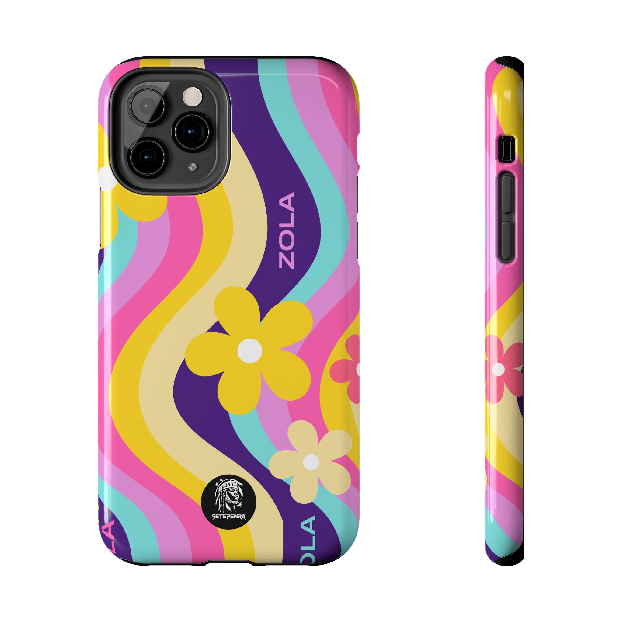 Zola Tough Phone Case (For iPhone, Galaxy & More) - Purple Wave SETEPENRA Phone Case.