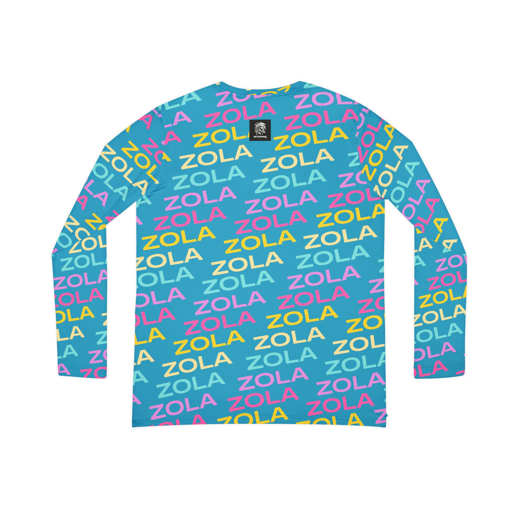Zola Print Women's Long Sleeve V-Neck Shirt (Turquoise) SETEPENRA All Over Prints.