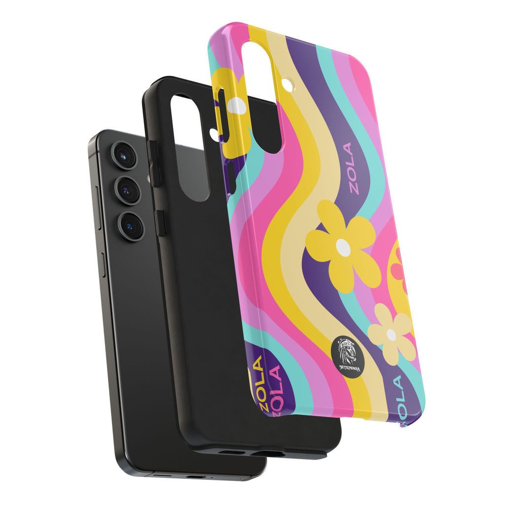 Zola Tough Phone Case (For iPhone, Galaxy & More) - Purple Wave