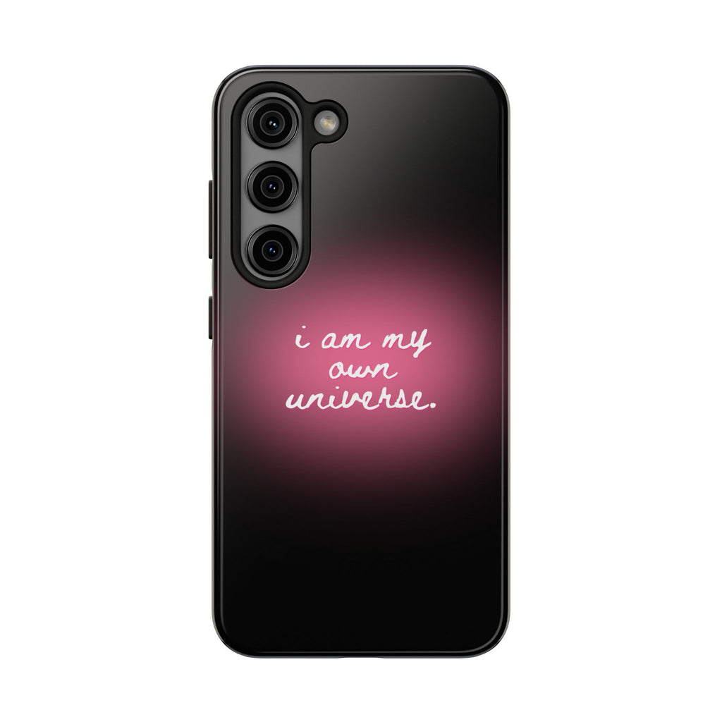 I Am My Own Universe — Pink Glow Protective Cover Tough Phone Case