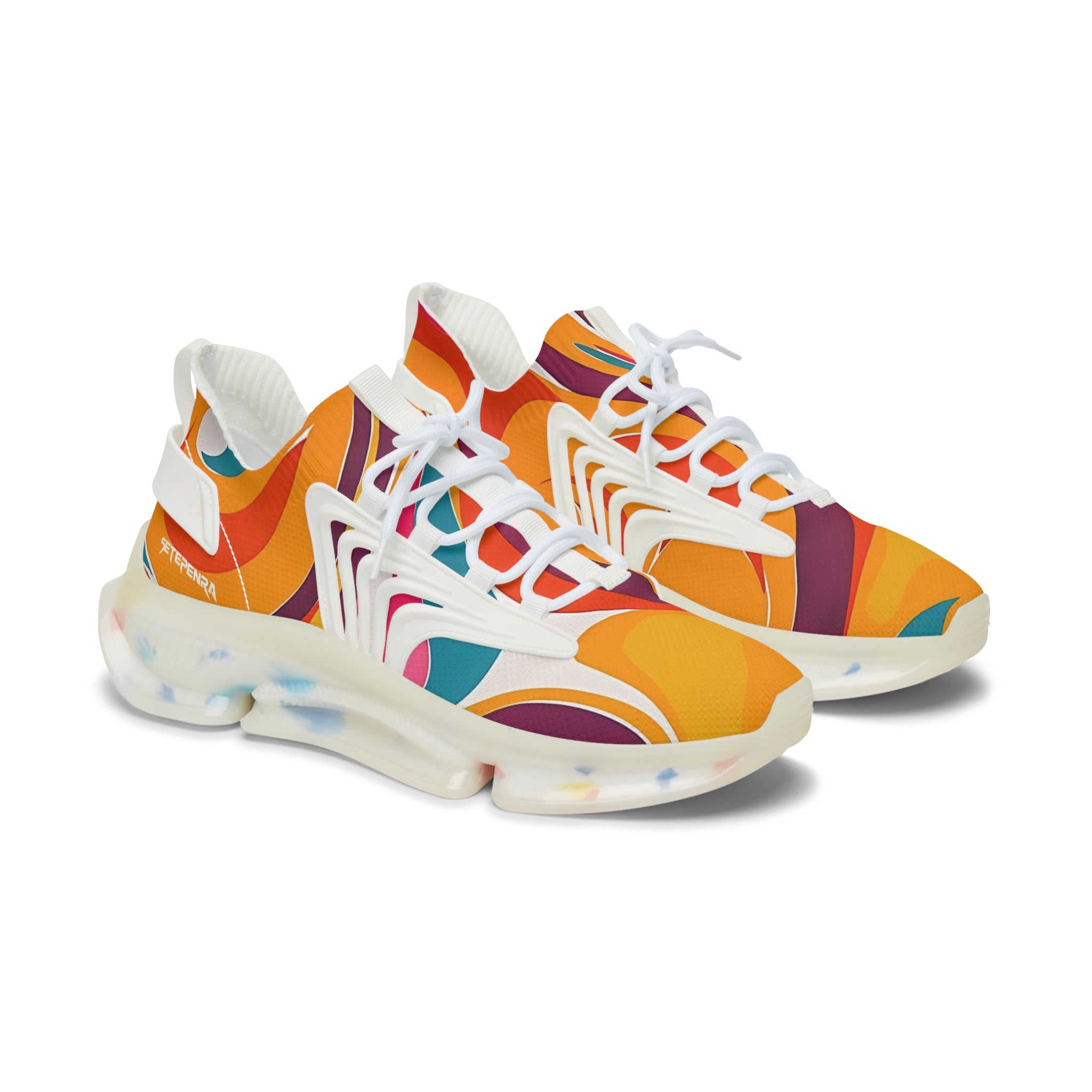 Golden Kandi Swirl Women's Mesh Sneakers SETEPENRA Shoes.
