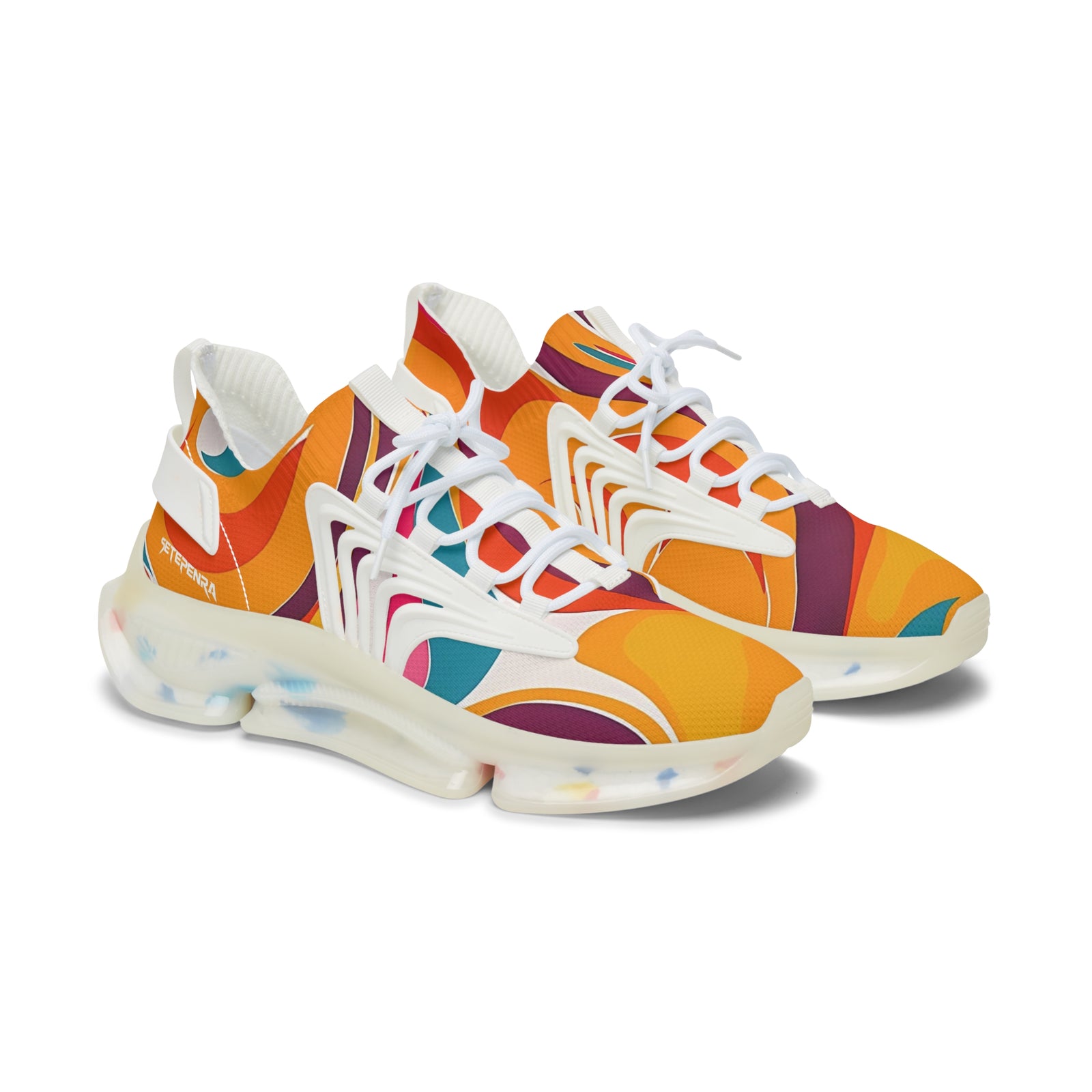 Golden Kandi Swirl Women's Mesh Sneakers SETEPENRA Shoes.