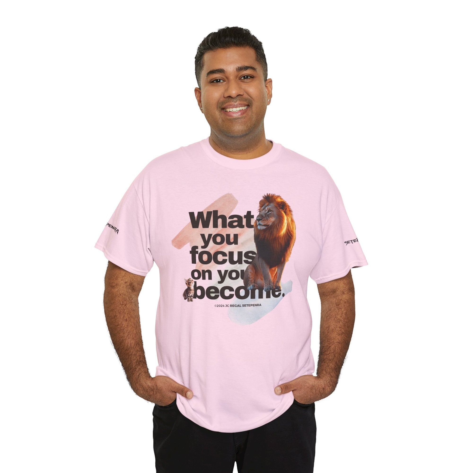 What You Focus On You Become Unisex Heavy Cotton Tee