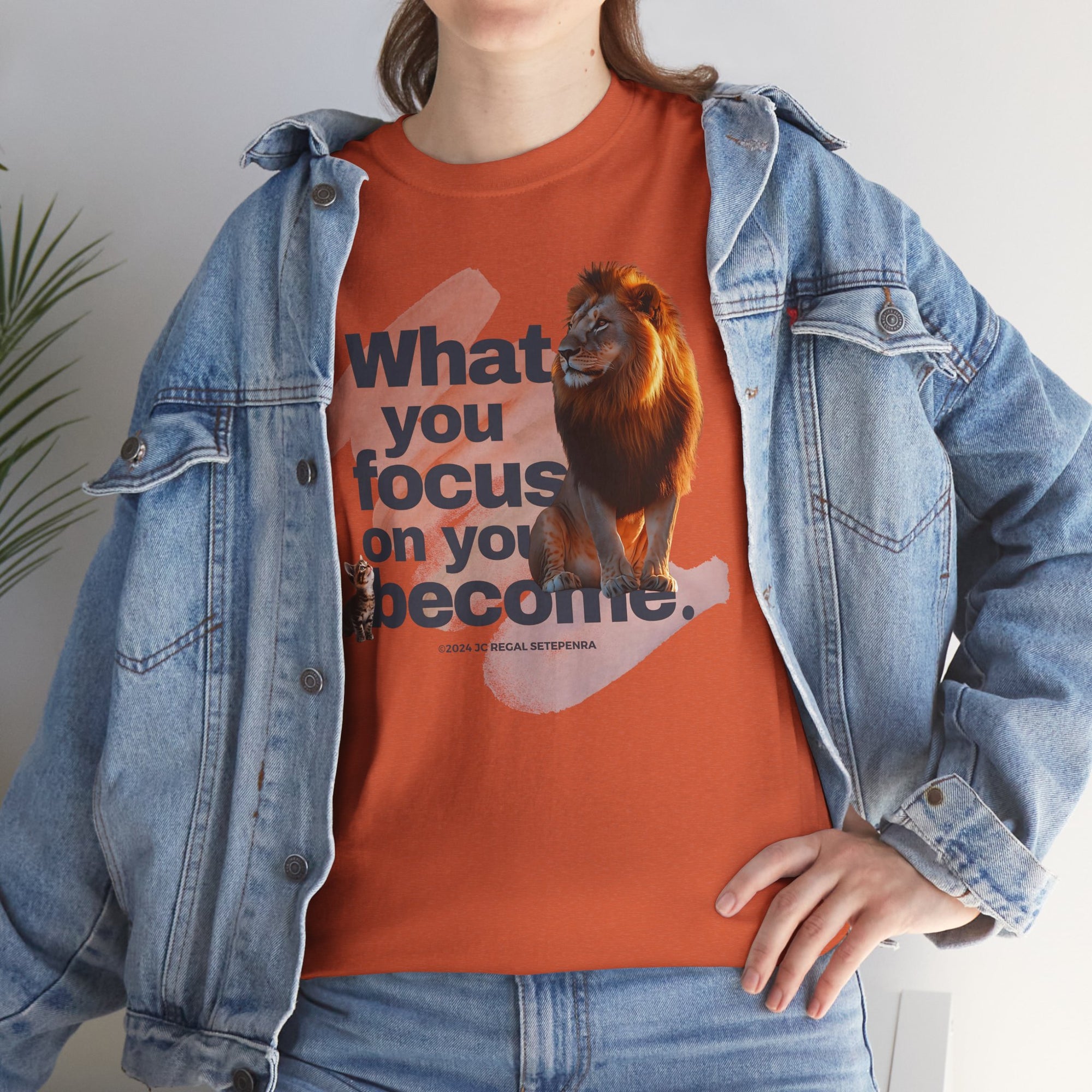 What You Focus On You Become Unisex Heavy Cotton Tee