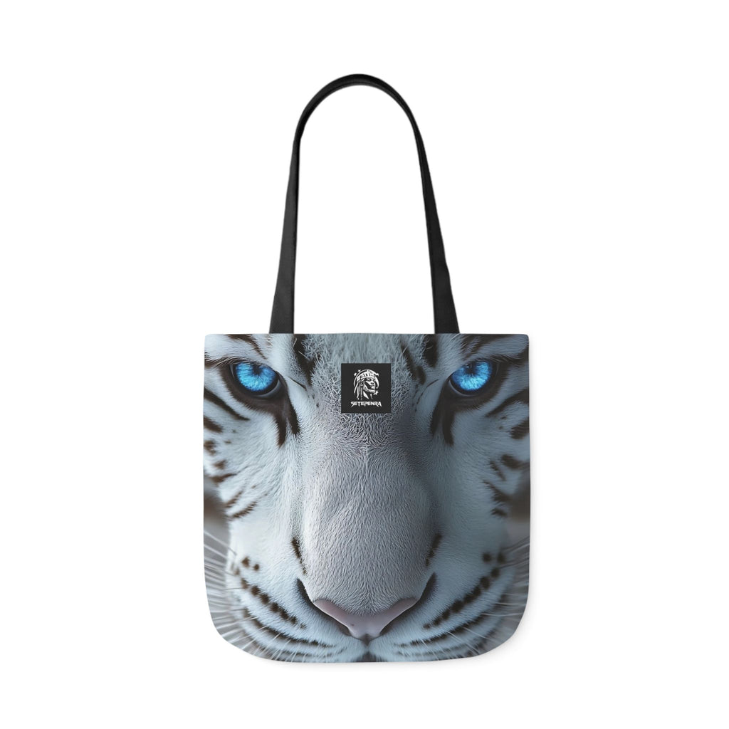 Primal Power Canvas Tote Bag, 5-Color Straps - White Tiger (2nd Edition)