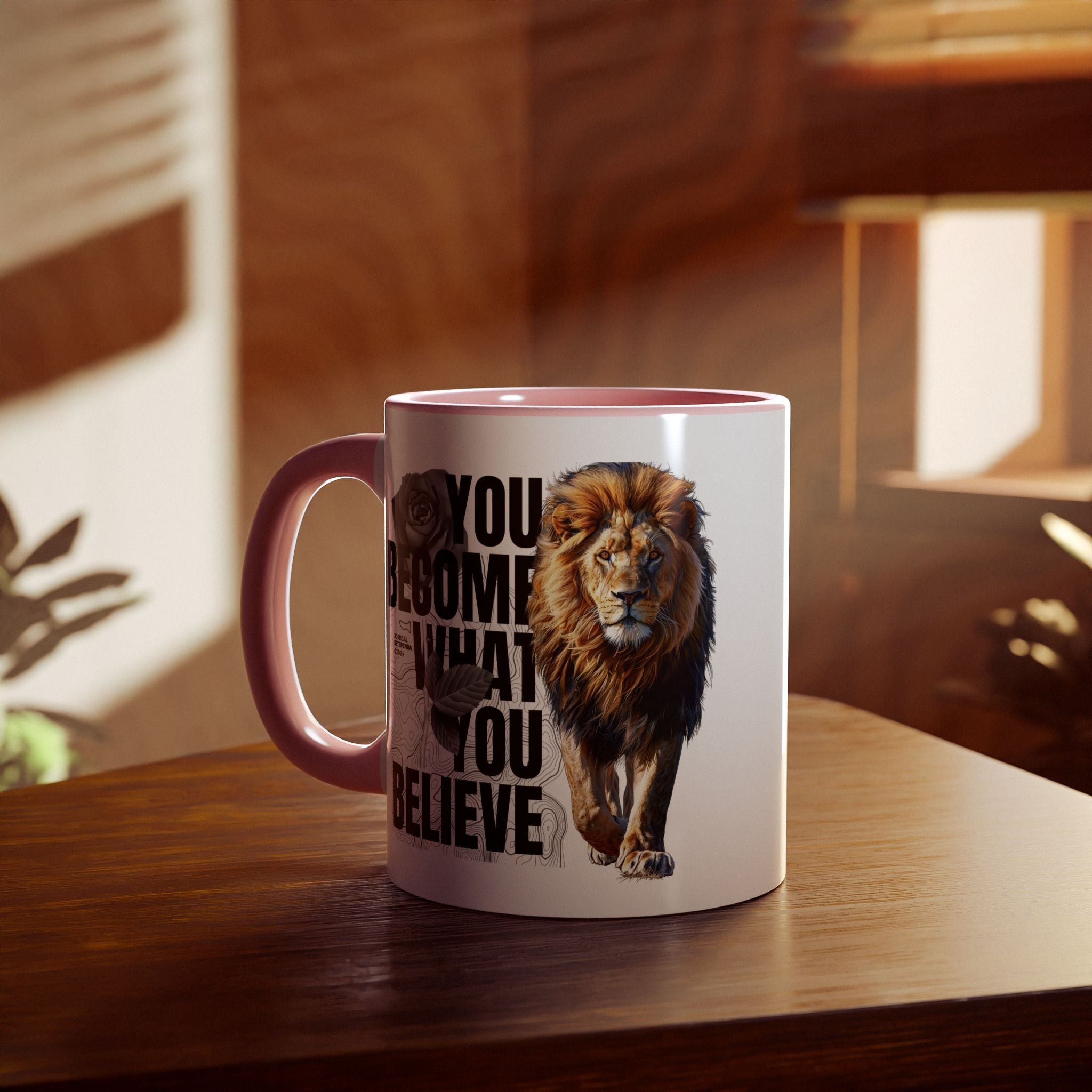 You Become What You Believe Accent Mug, 11oz (Various Colors)