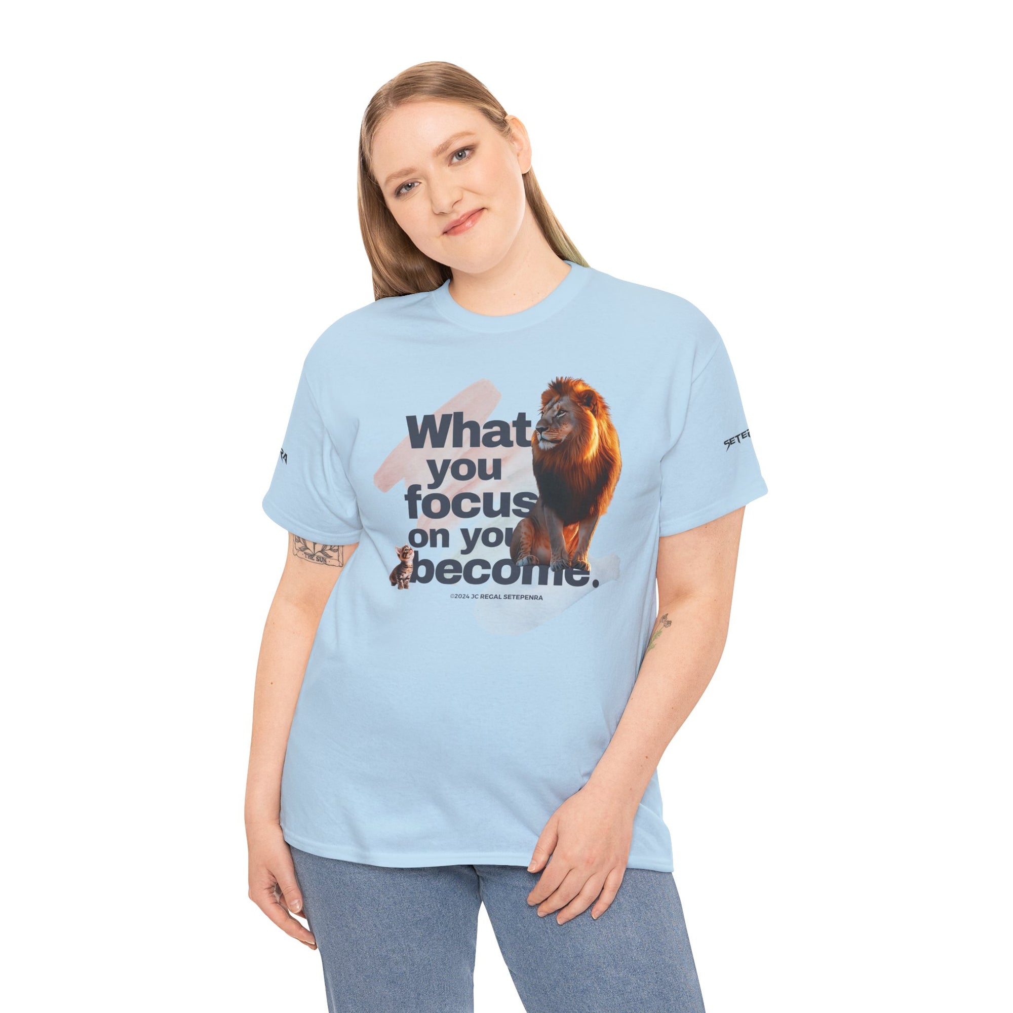 What You Focus On You Become Unisex Heavy Cotton Tee
