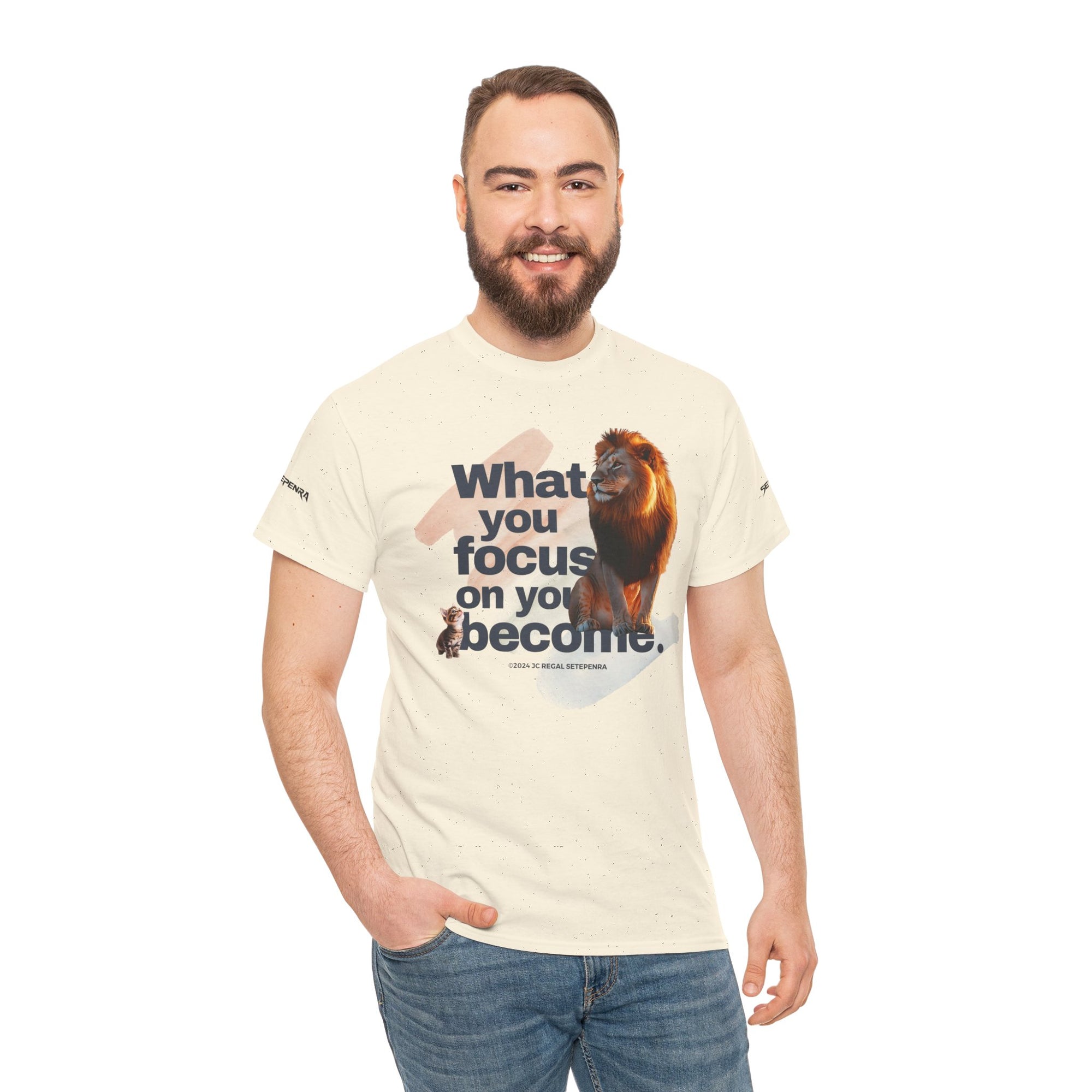 What You Focus On You Become Unisex Heavy Cotton Tee