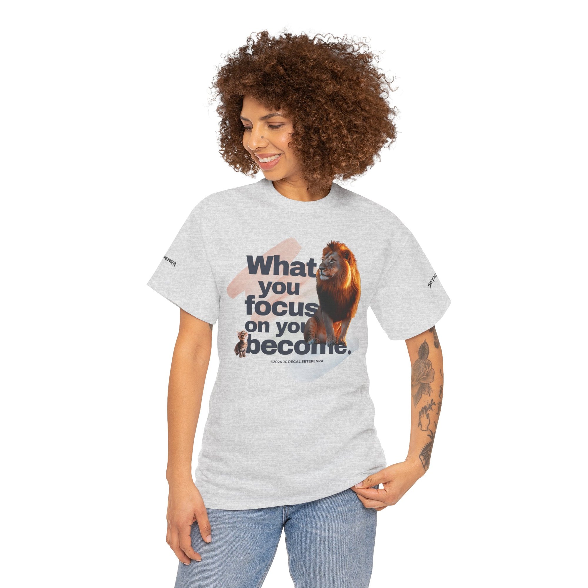 What You Focus On You Become Unisex Heavy Cotton Tee