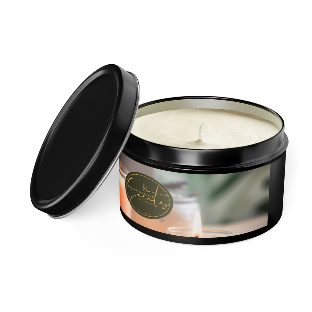 Scintillating Scents by SETEPENRA Tin Candles - Gold, Silver, Black (4oz, 8oz)