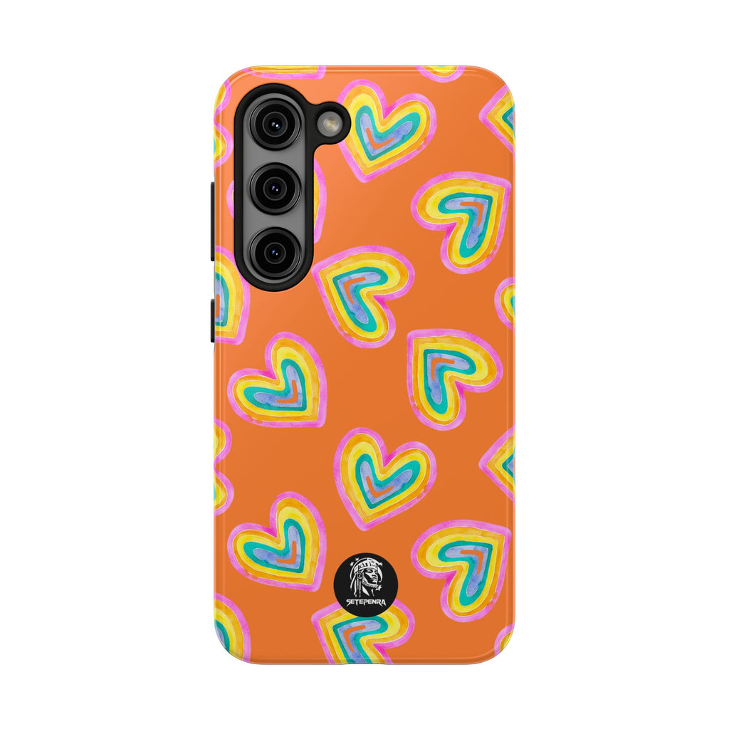 Rainbow Heart Tough Phone Case (For iPhone, Galaxy & More) - Crusta