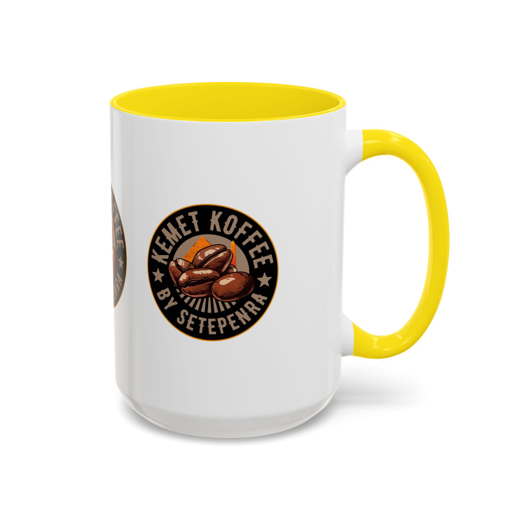 Kemet Koffee By Setepenra Accent Coffee Mug, 11oz, 15oz (Various Colors)