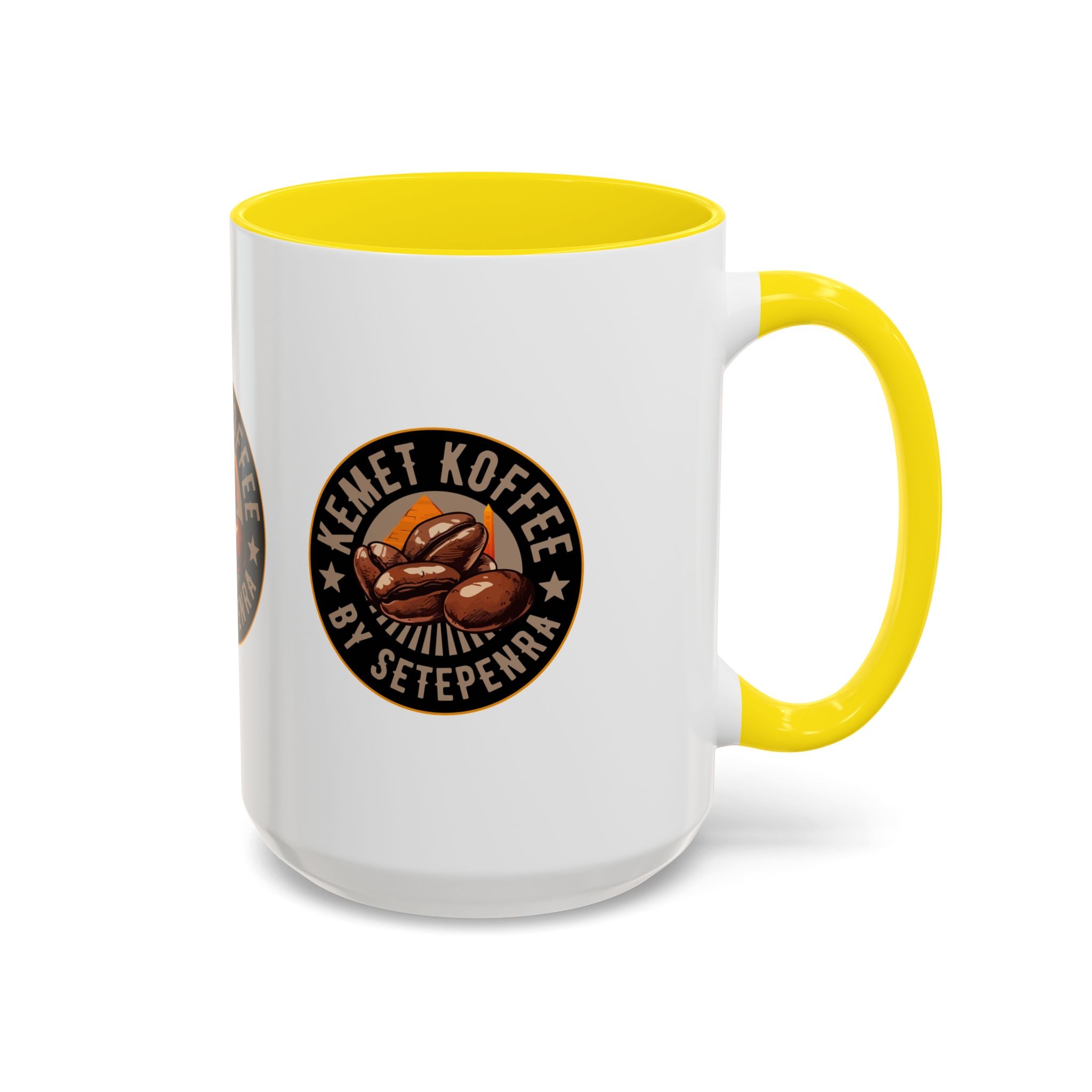 Kemet Koffee By Setepenra Accent Coffee Mug, 11oz, 15oz (Various Colors)