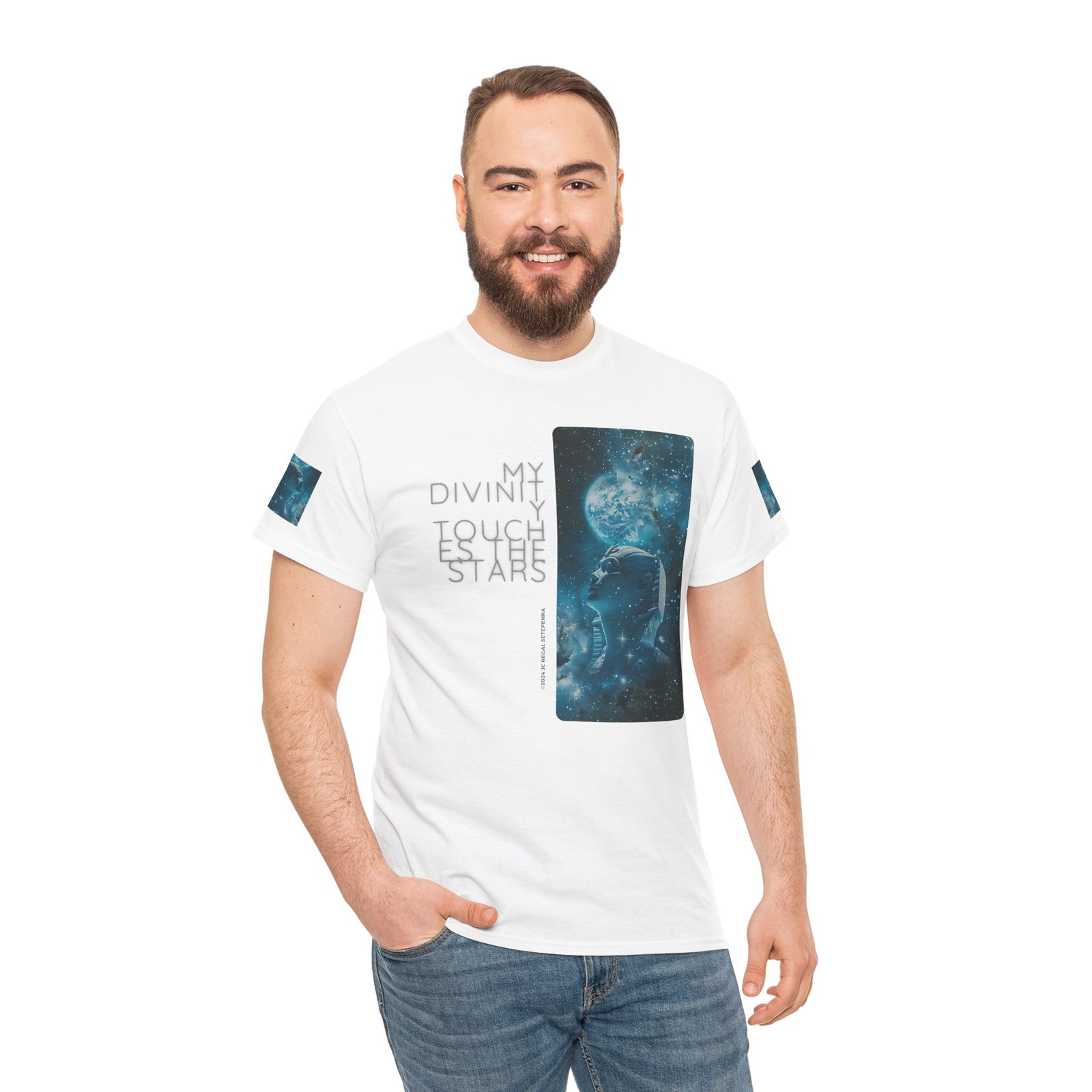 My Divinity Touches The Stars Unisex Heavy Cotton Tee SETEPENRA T-Shirt.