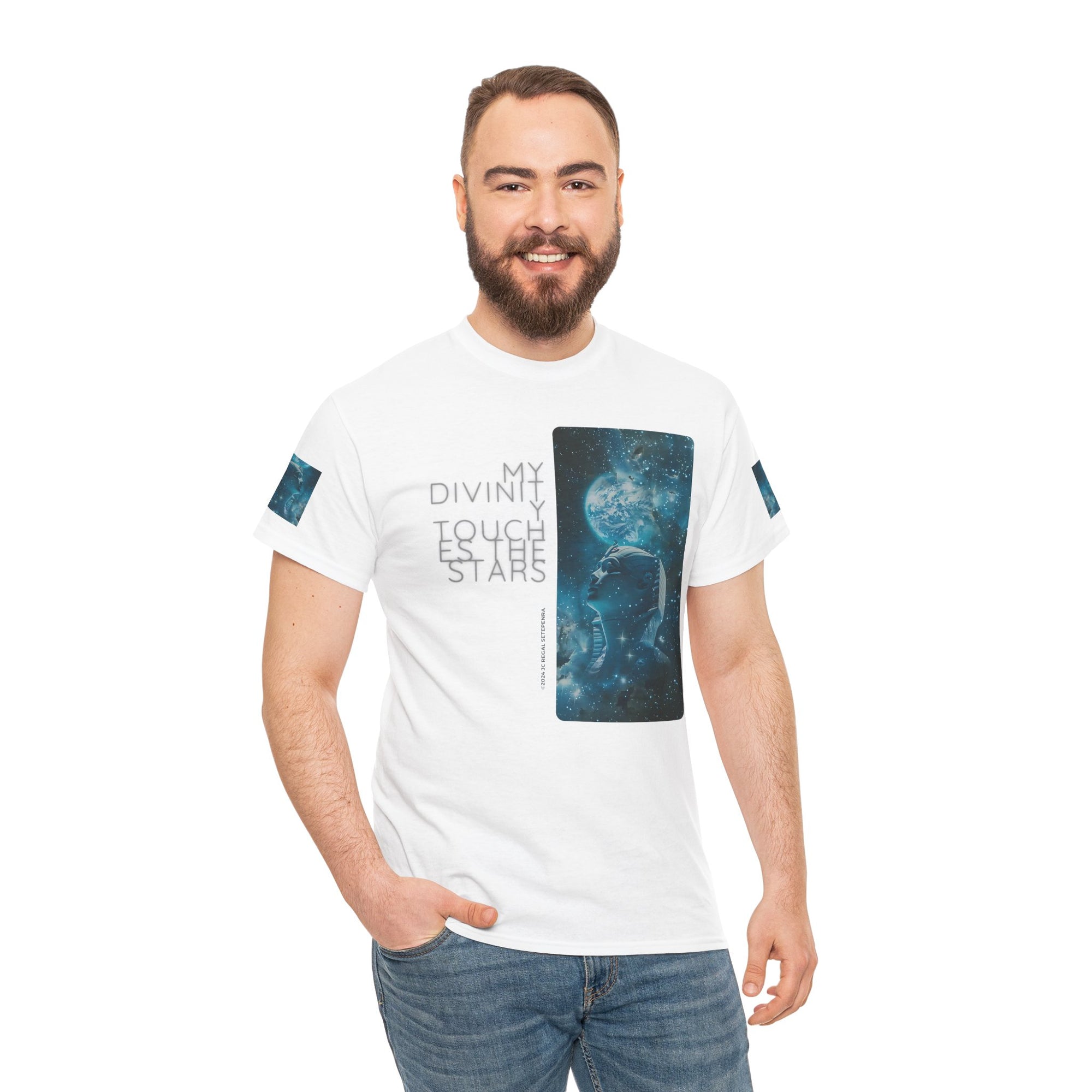 My Divinity Touches The Stars Unisex Heavy Cotton Tee SETEPENRA T-Shirt.