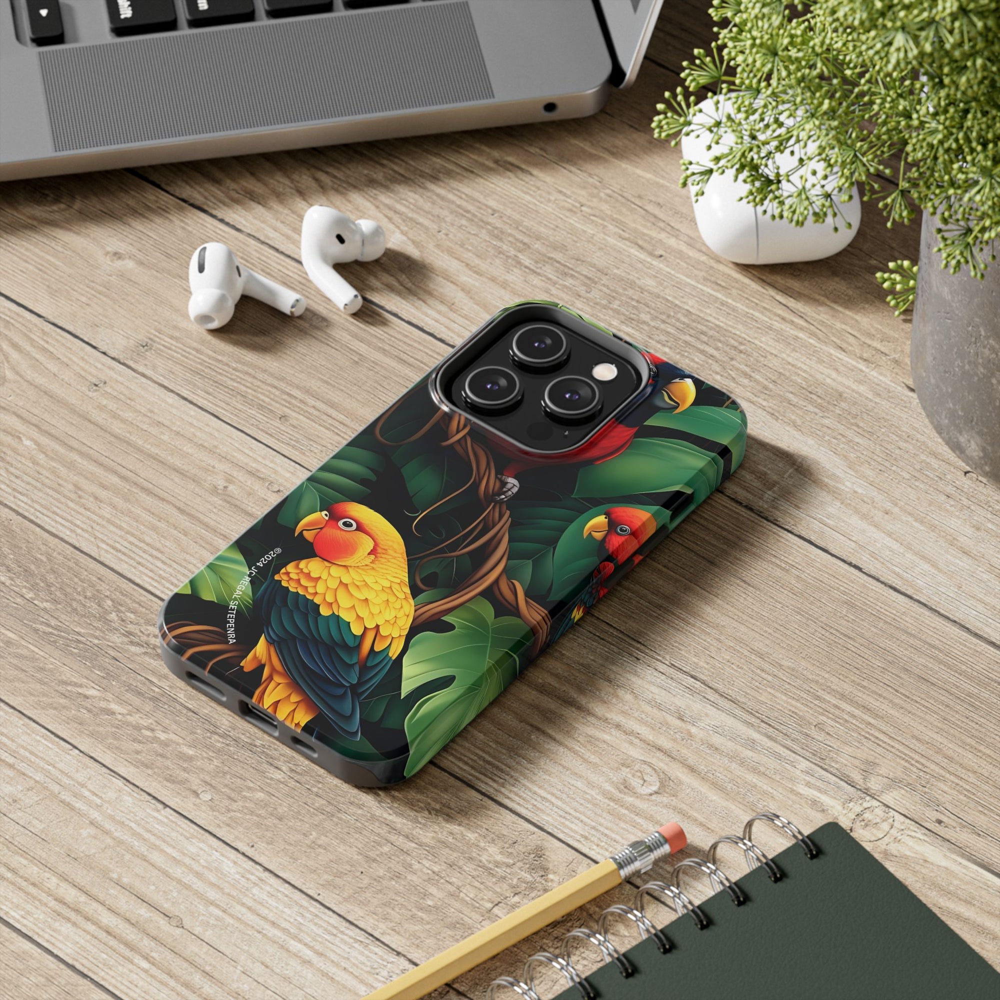 Tri-Parrot Tough Phone Case (For iPhone, Galaxy &amp; More)