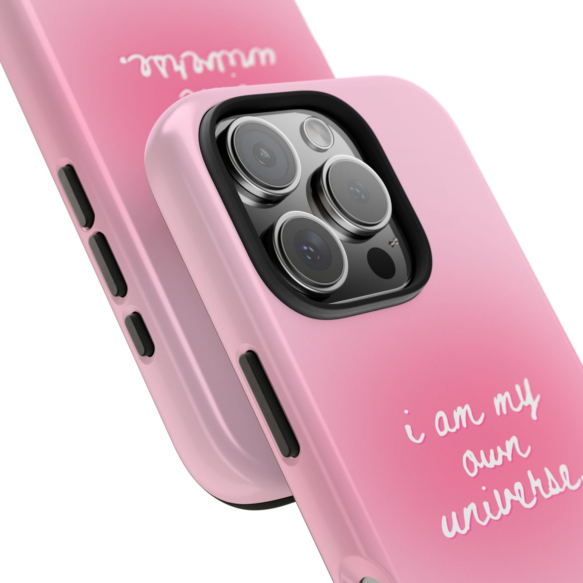 I Am My Own Universe — Pink Gradient Protective Cover Tough Phone Case