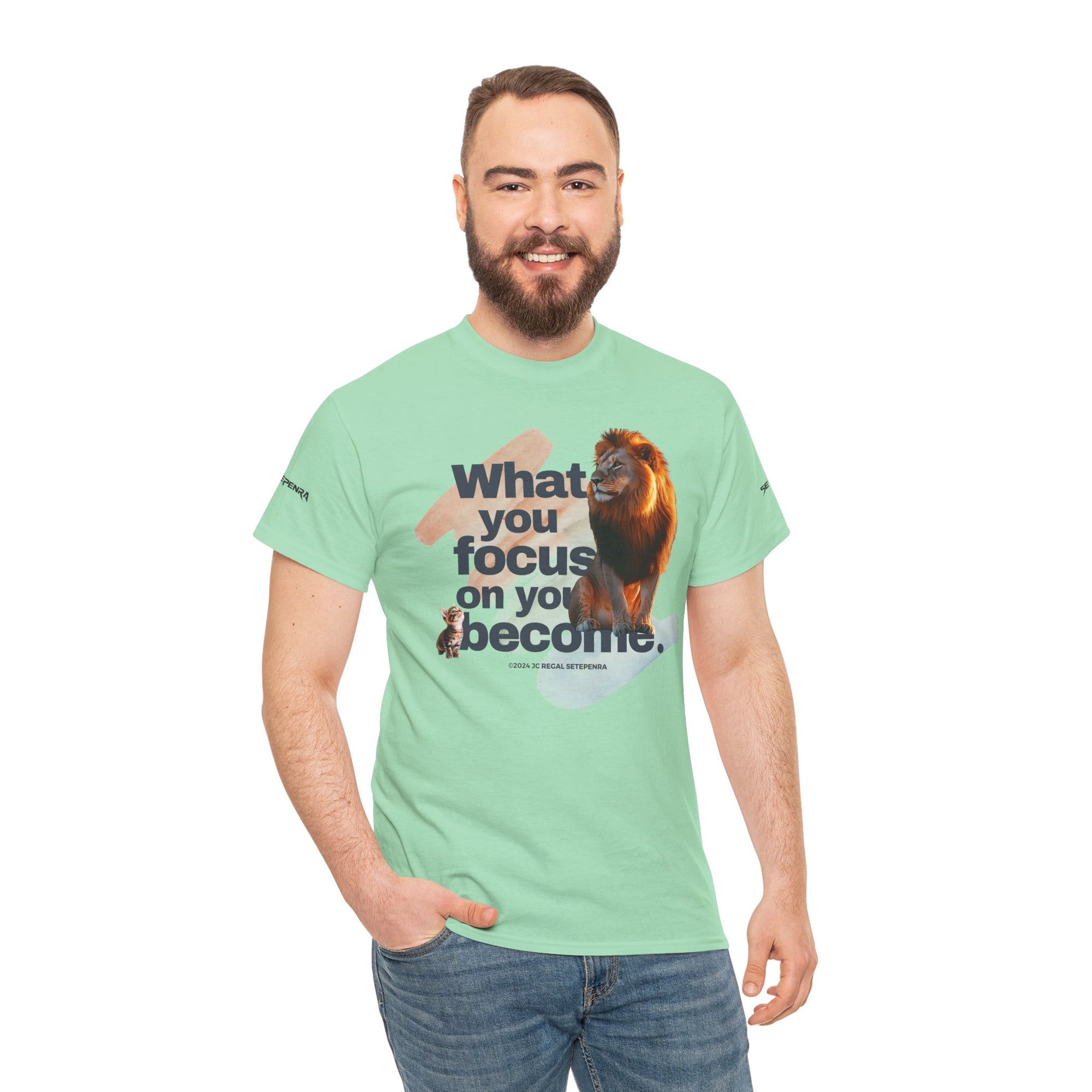 What You Focus On You Become Unisex Heavy Cotton Tee