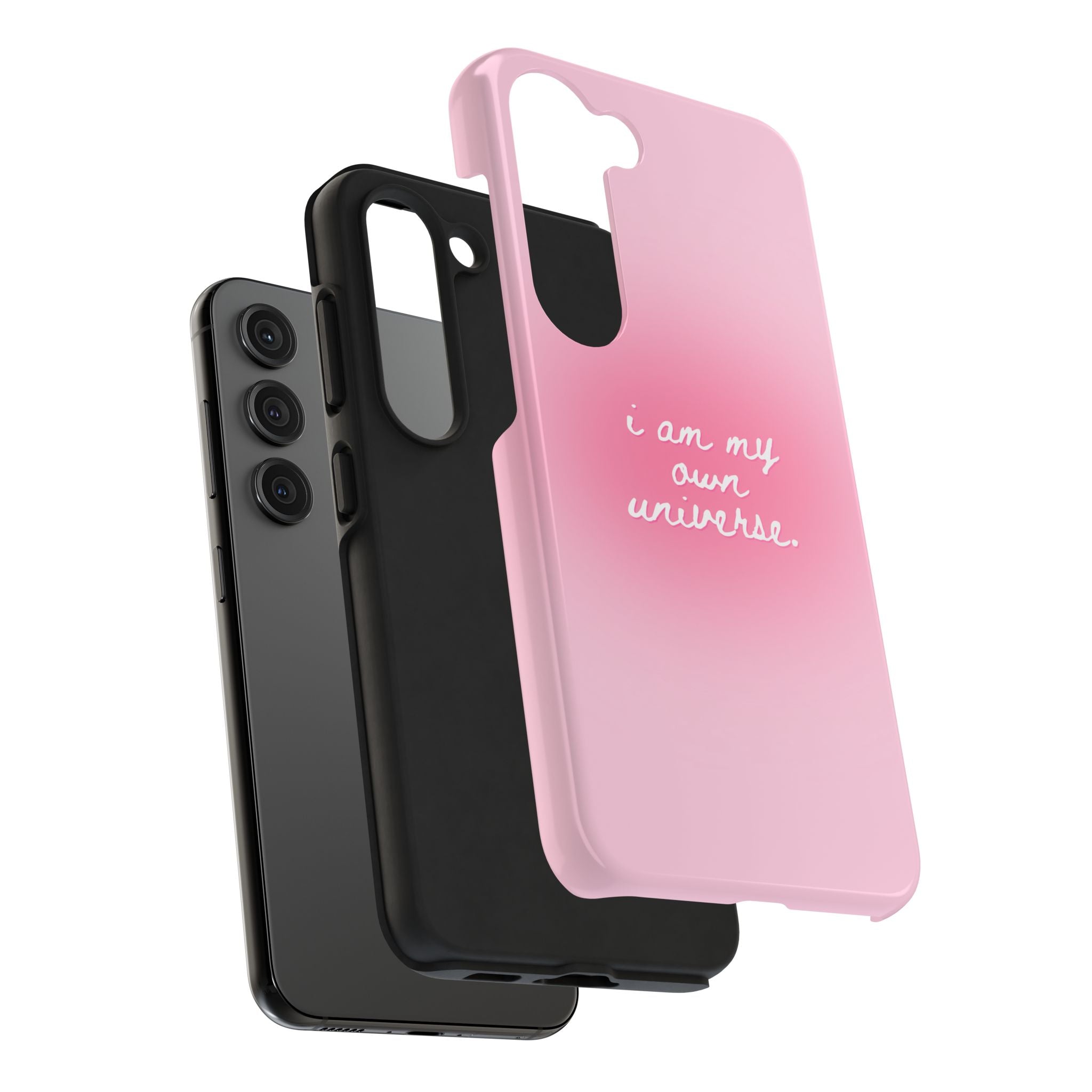 I Am My Own Universe — Pink Gradient Protective Cover Tough Phone Case
