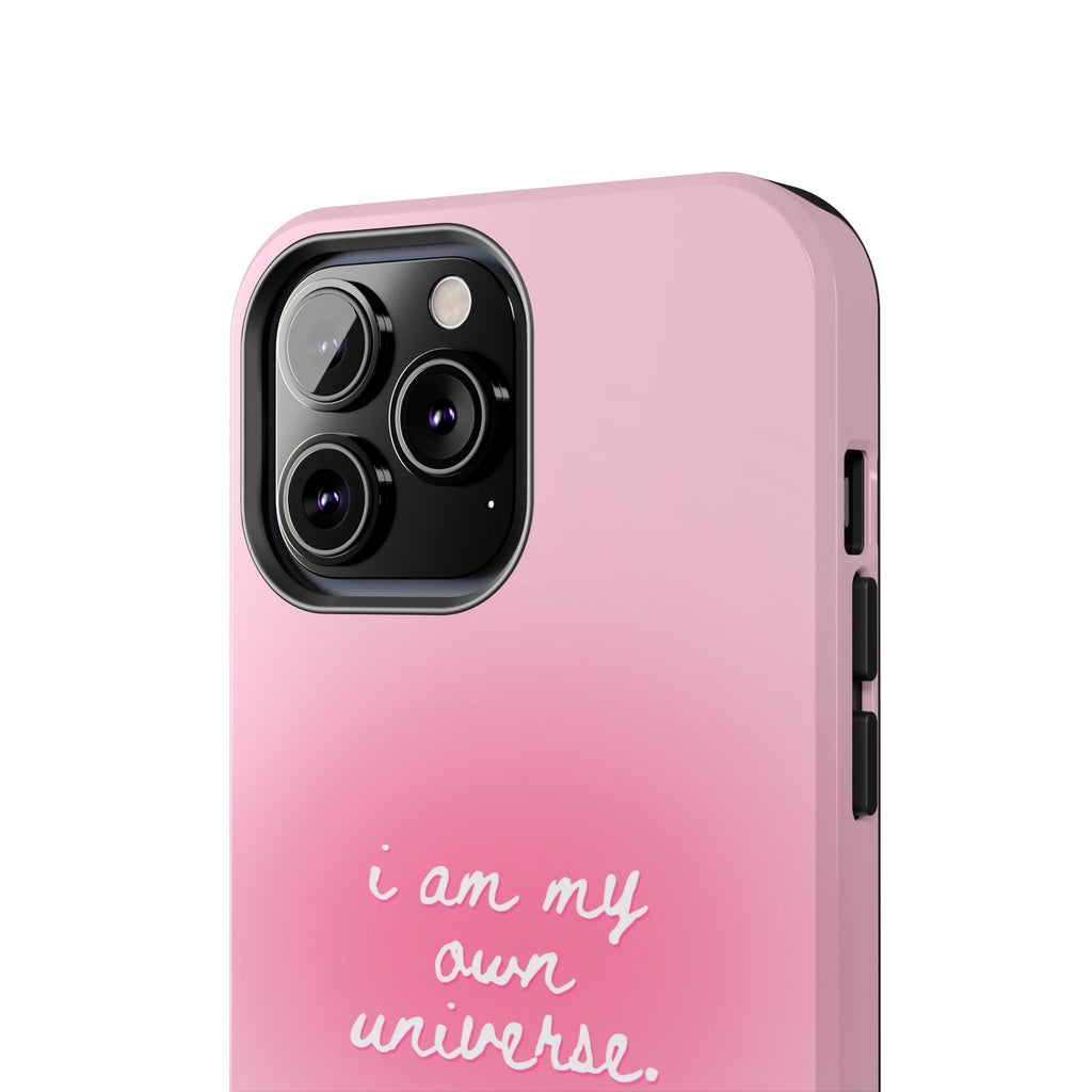 I Am My Own Universe — Pink Gradient Protective Cover Tough Phone Case