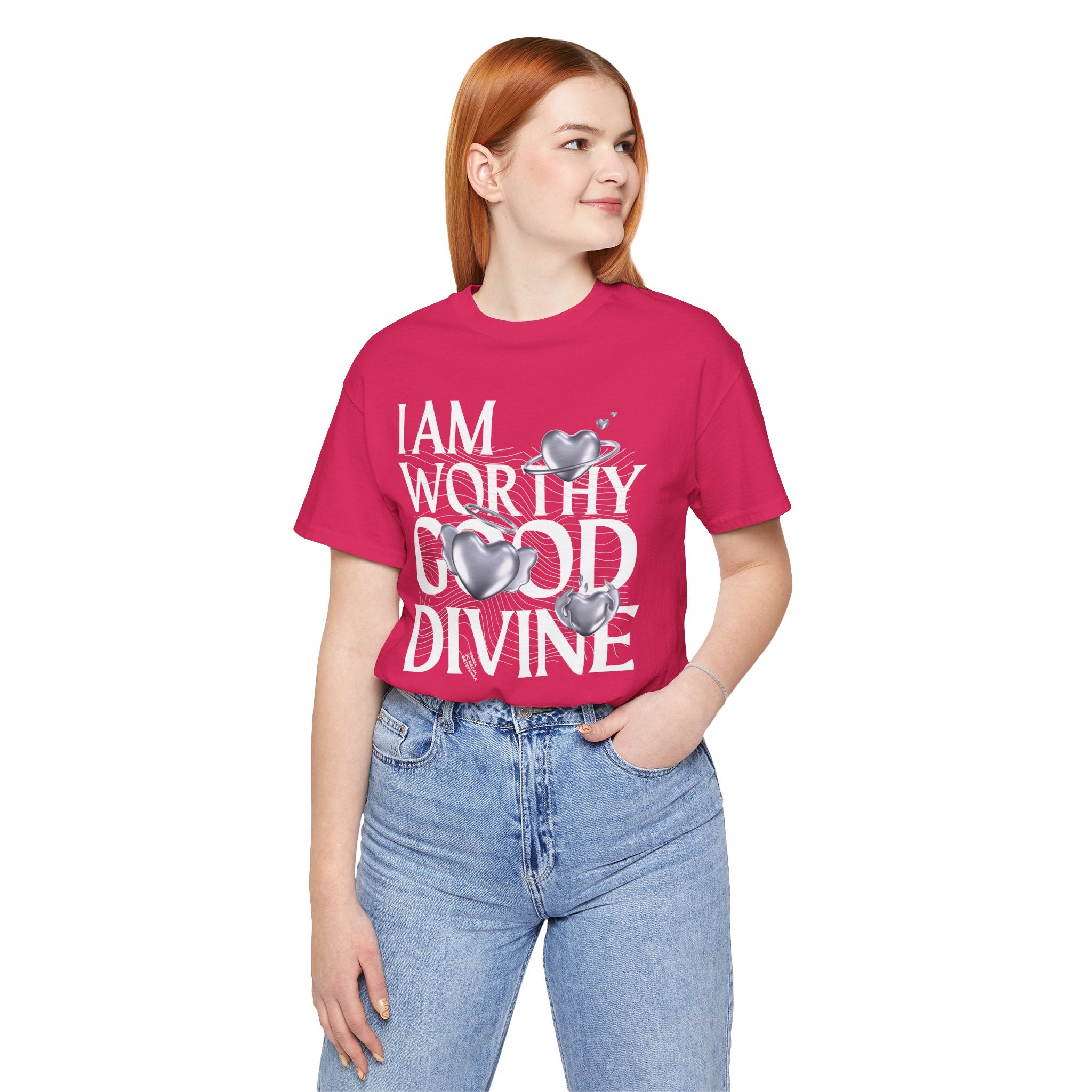 I AM WORTHY GOOD DIVINE Unisex Jersey Short Sleeve Tee