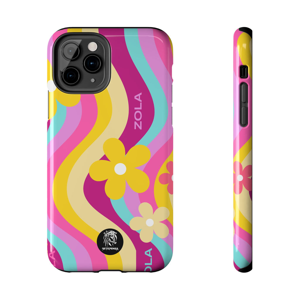 Zola Tough Phone Case (For iPhone, Galaxy & More) - Pink Wave SETEPENRA Phone Case.