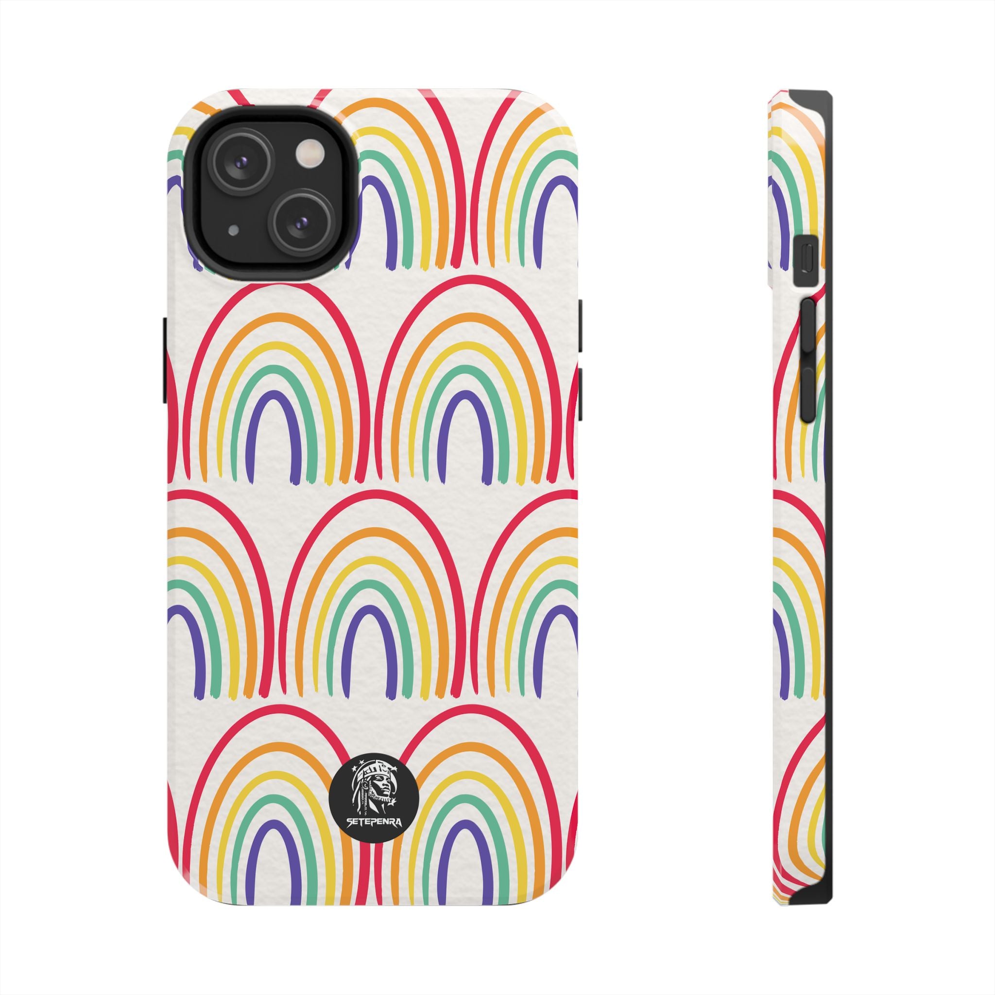 Retro Rainbow Tough Phone Case (For iPhone, Galaxy & More)