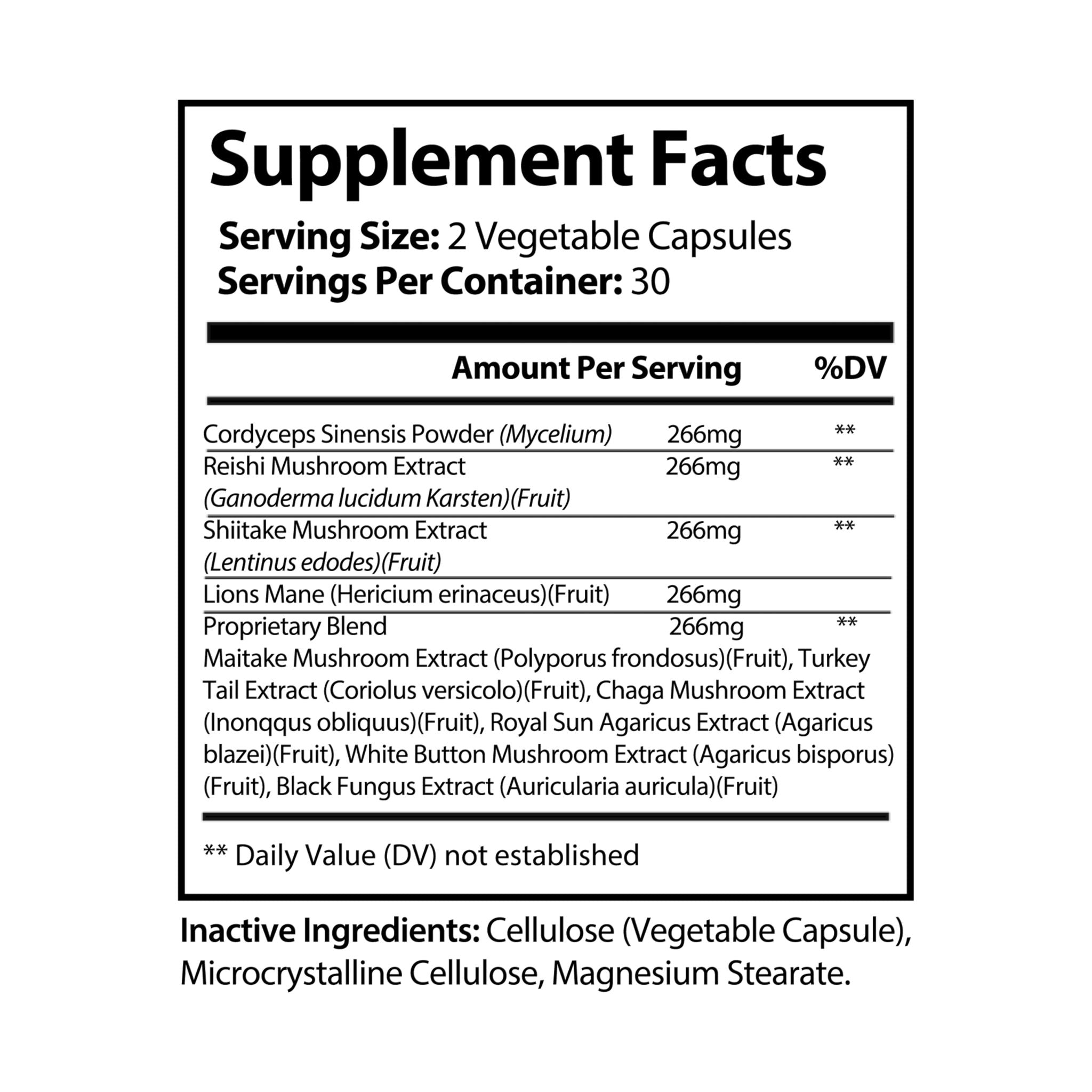 SETEPENRA Goodstuff Mushroom Blend Supplement (60 Capsules) SETEPENRA Food Supplements.