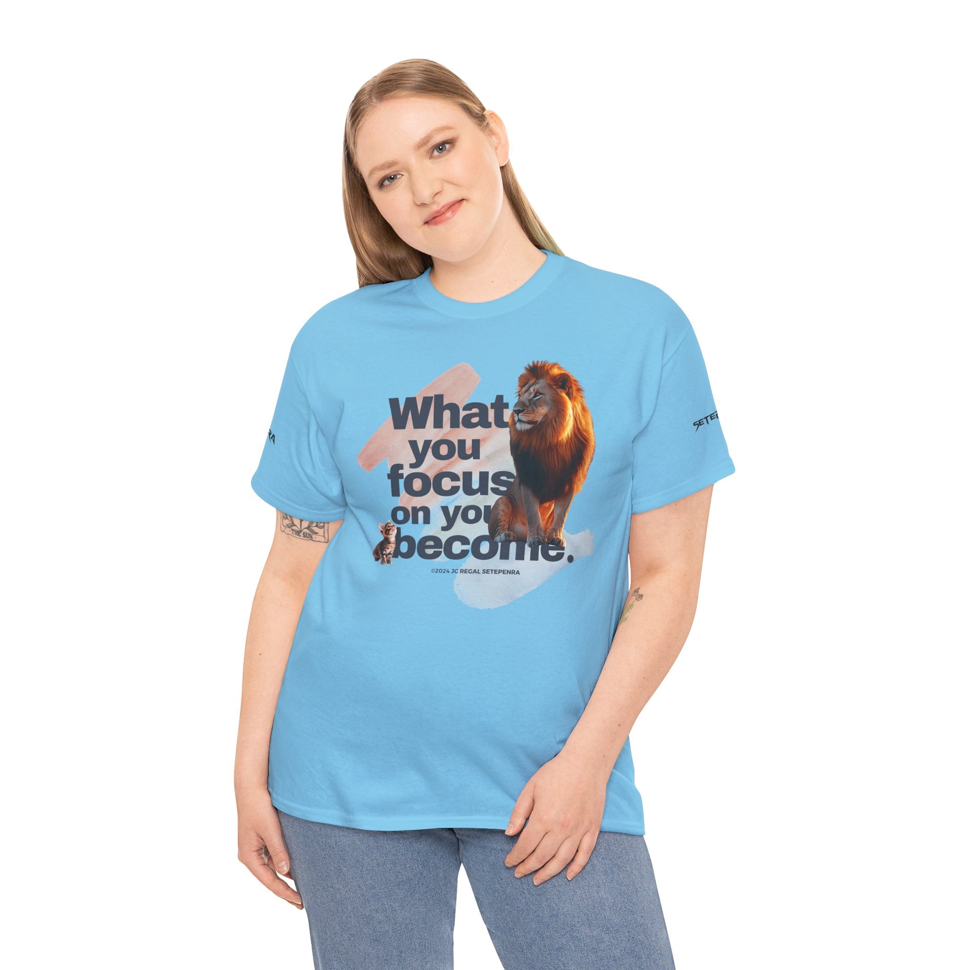 What You Focus On You Become Unisex Heavy Cotton Tee
