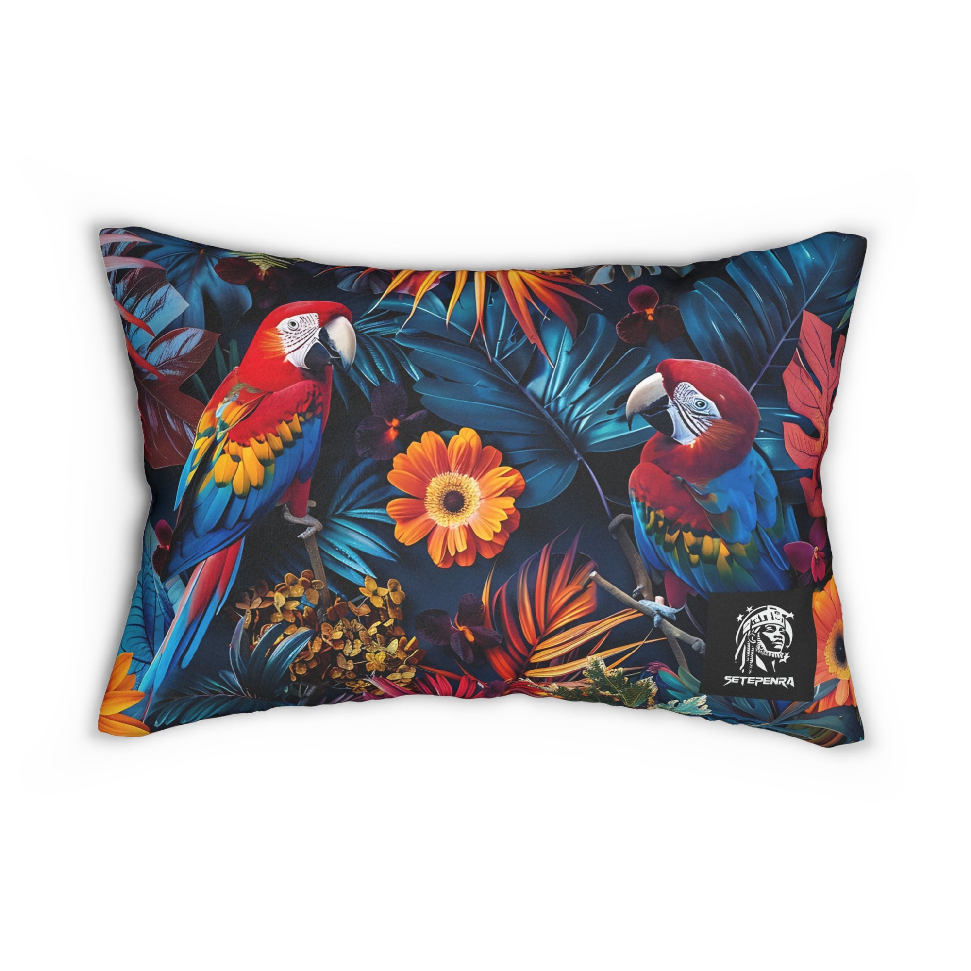 Tropican Retreat (Scene 3) Spun Polyester Lumbar Pillow SETEPENRA Home Decor.