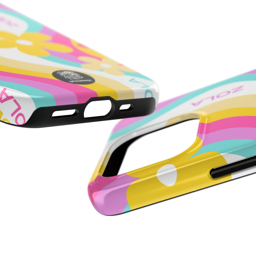 Zola Tough Phone Case (For iPhone, Galaxy & More) - White Wave