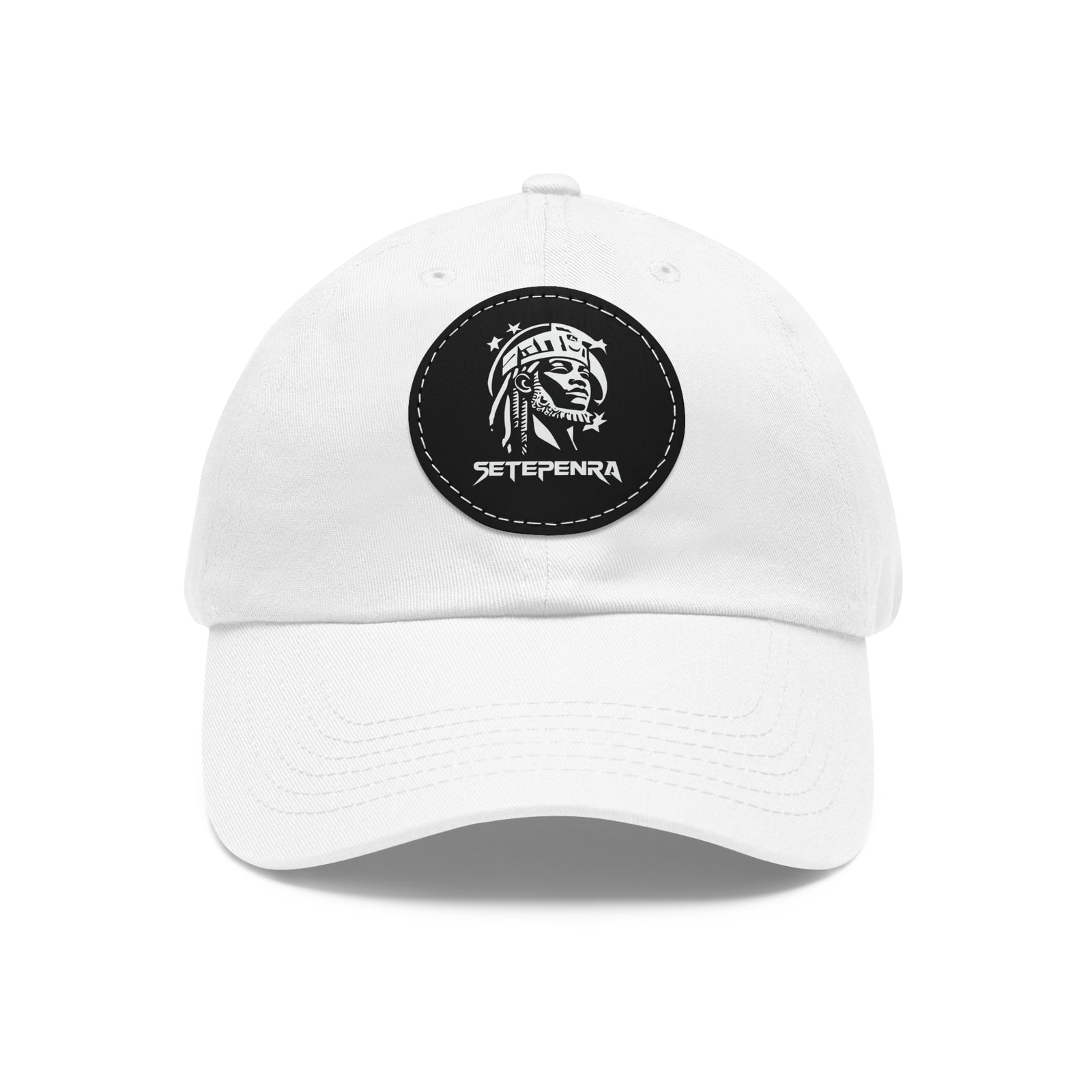 SETEPENRA Dad Hat with Leather Patch (Round) SETEPENRA Hats.