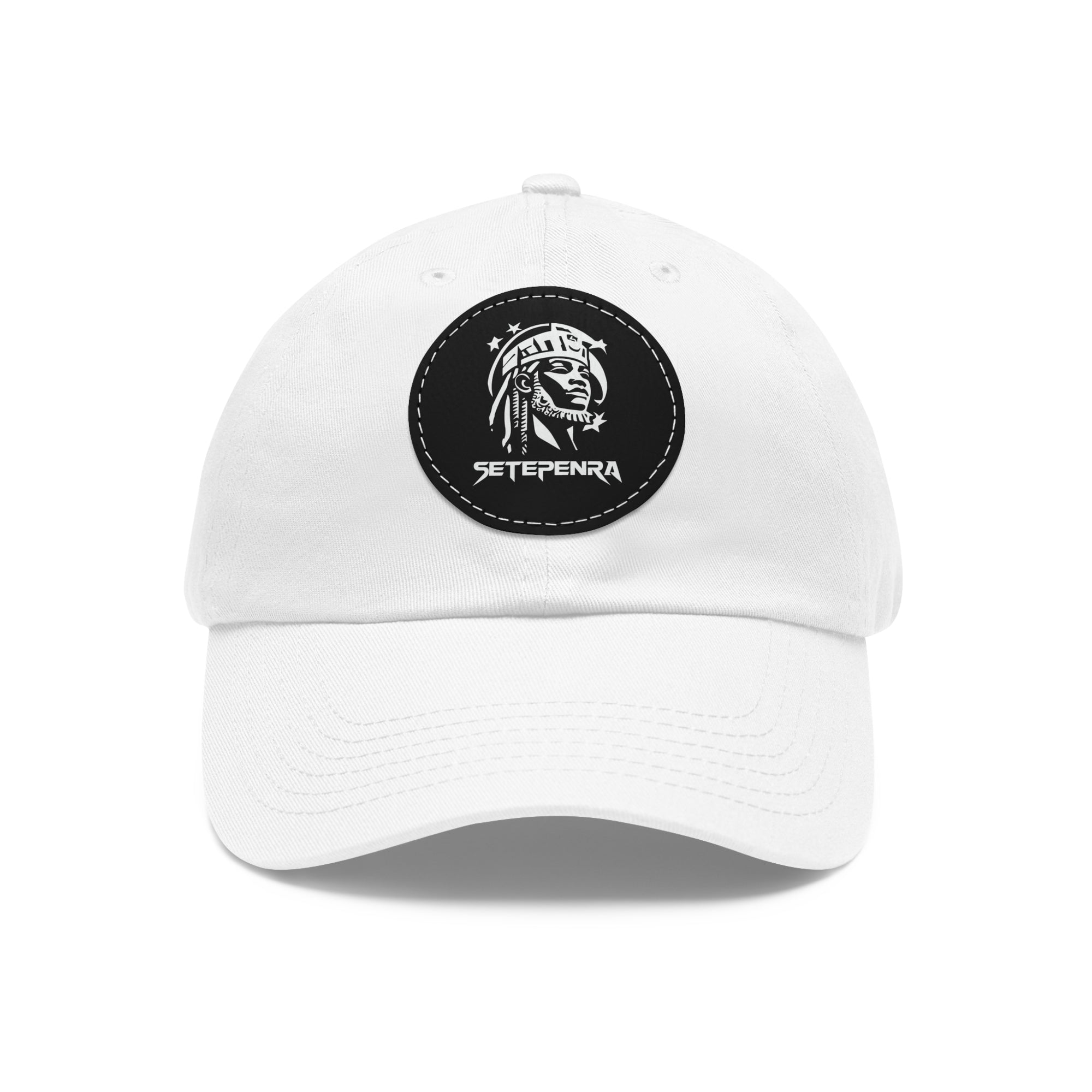 SETEPENRA Dad Hat with Leather Patch (Round) SETEPENRA Hats.