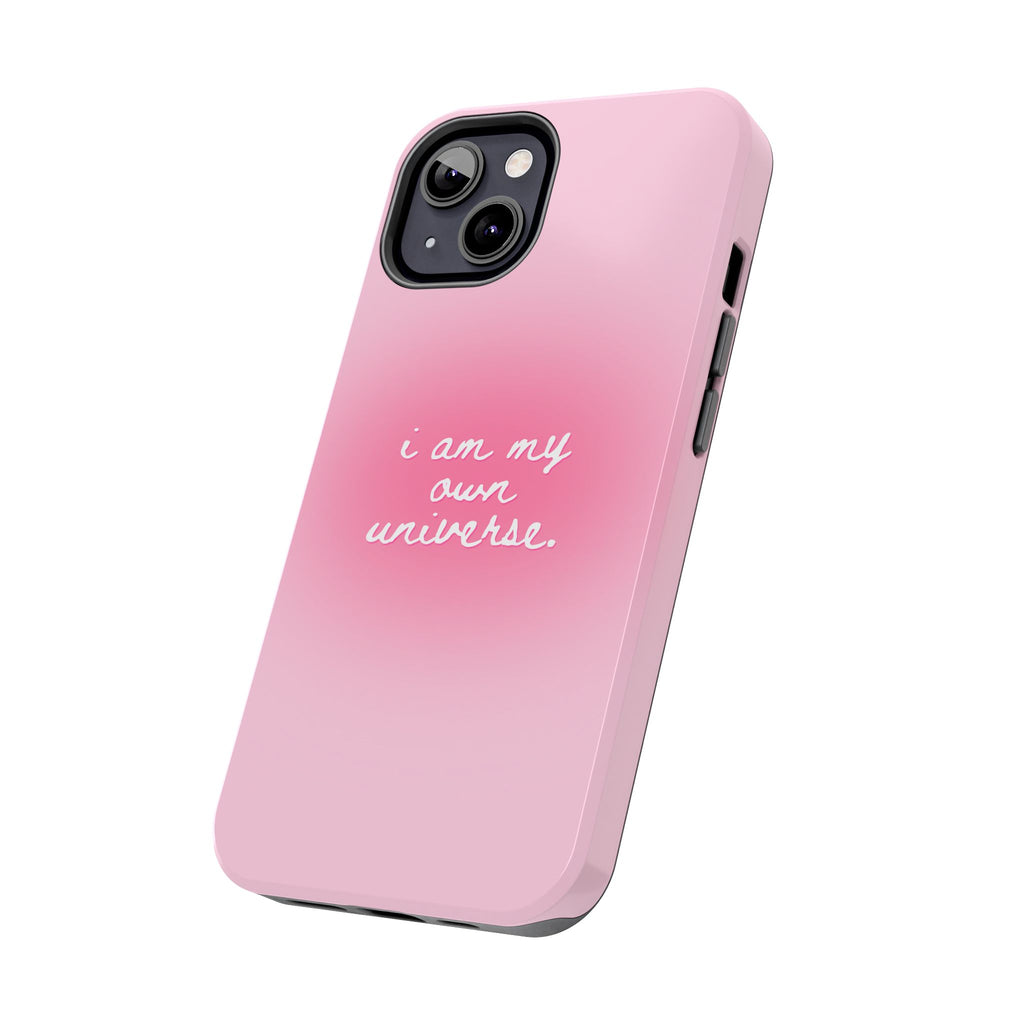 I Am My Own Universe — Pink Gradient Protective Cover Tough Phone Case