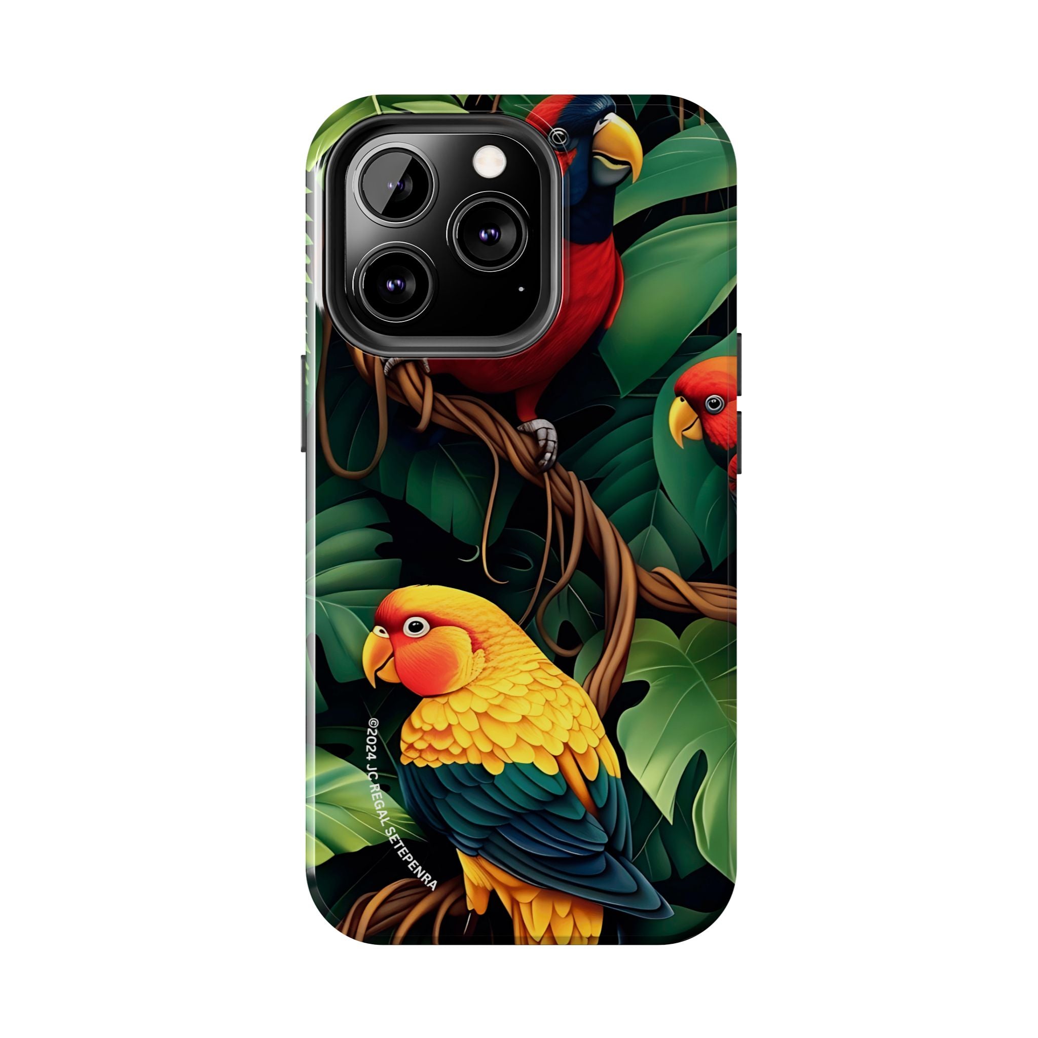 Tri-Parrot Tough Phone Case (For iPhone, Galaxy & More)