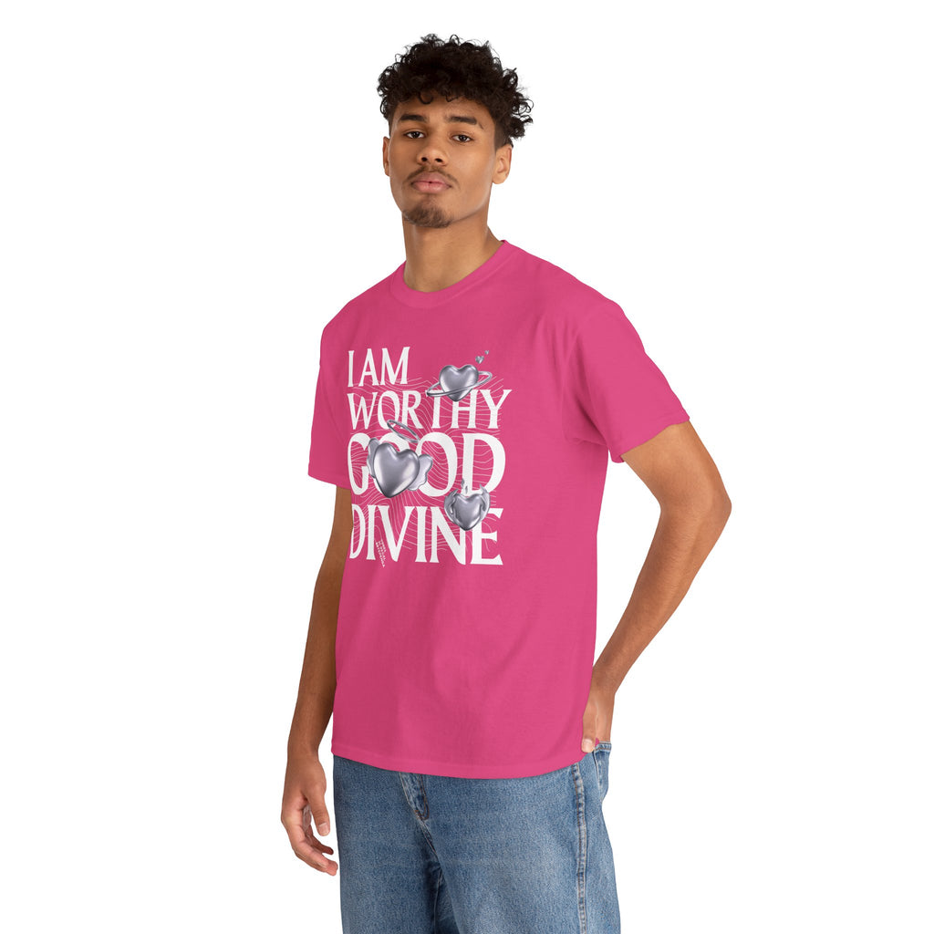 I AM WORTHY GOOD DIVINE Unisex Heavy Cotton Tee