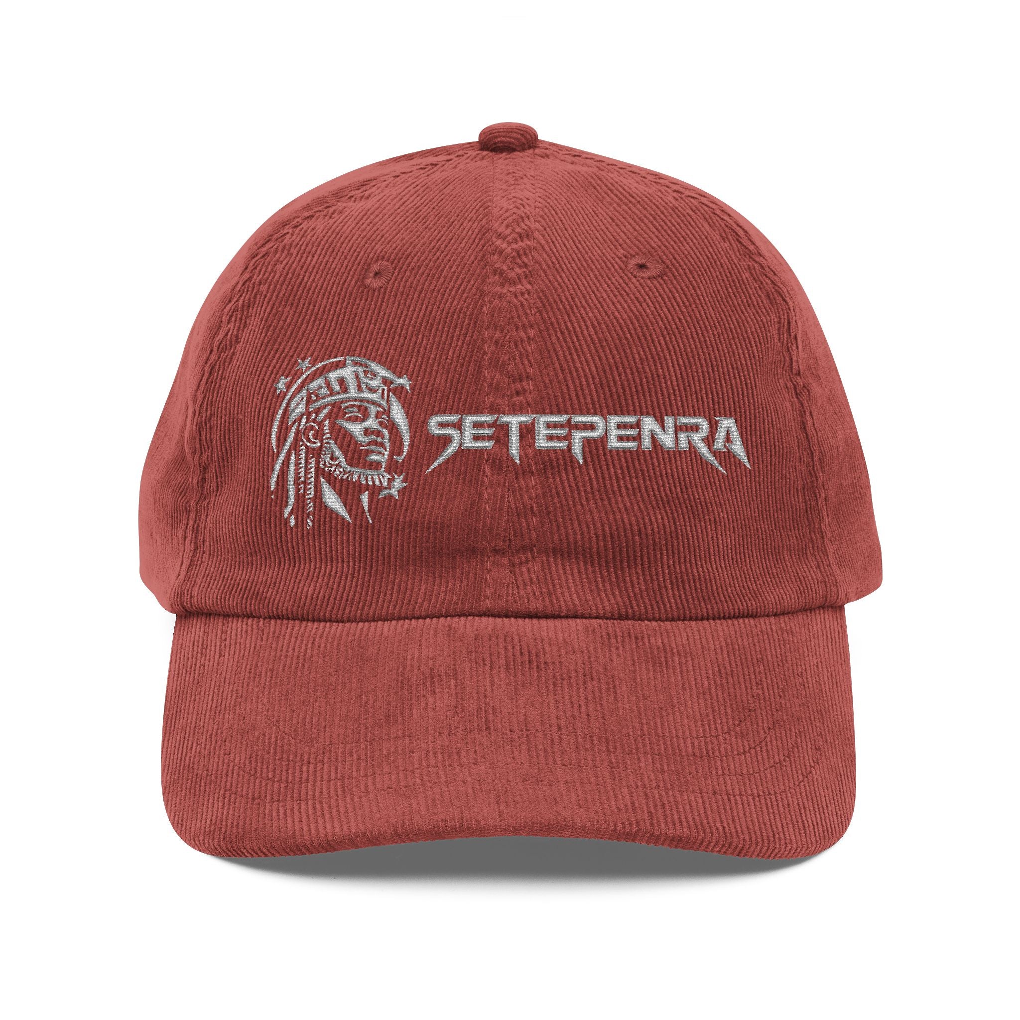 SETEPENRA Vintage Embroidered Corduroy Cap