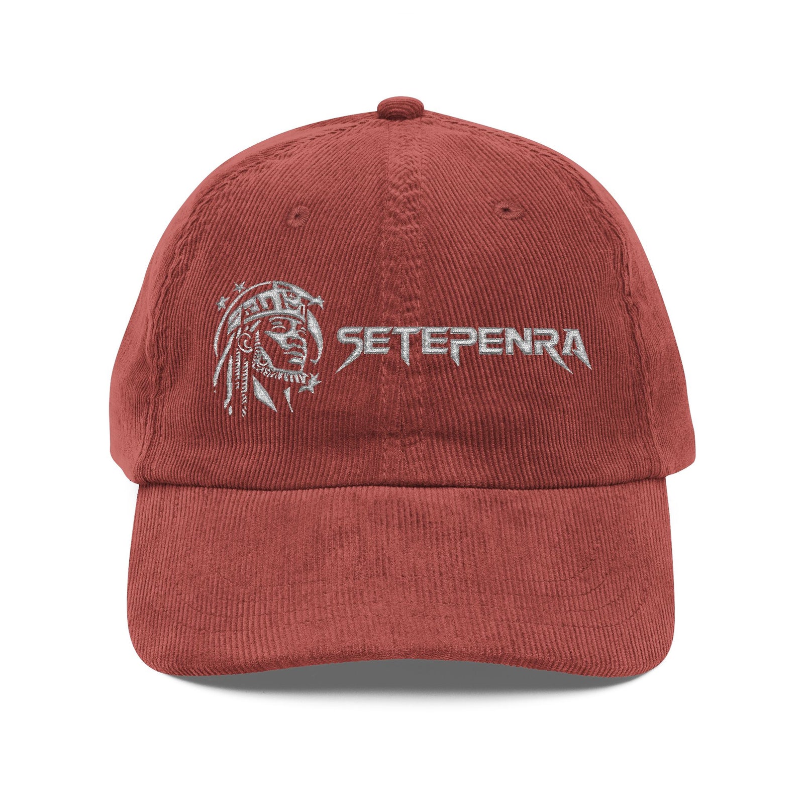 SETEPENRA Vintage Embroidered Corduroy Cap