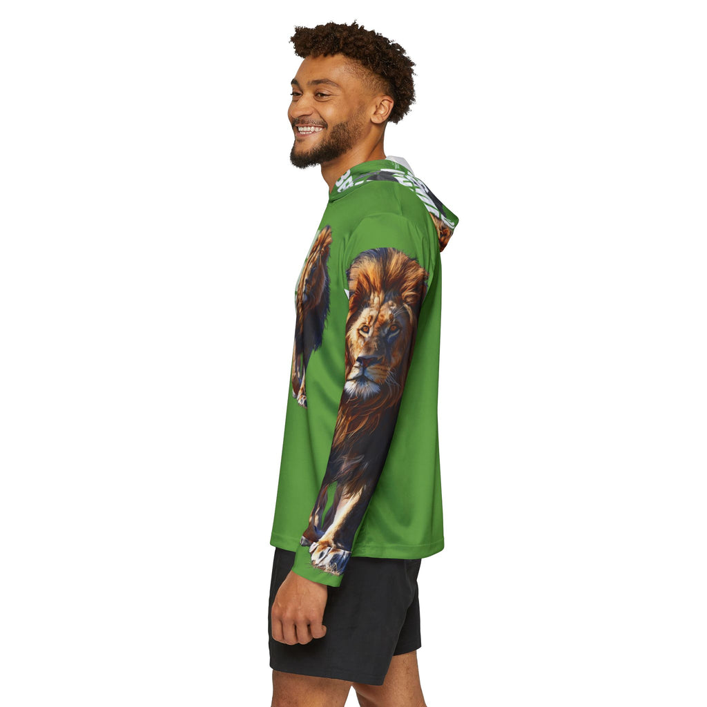 You Become What You Believe Men's Sports Warmup Hoodie (Green) SETEPENRA All Over Prints.