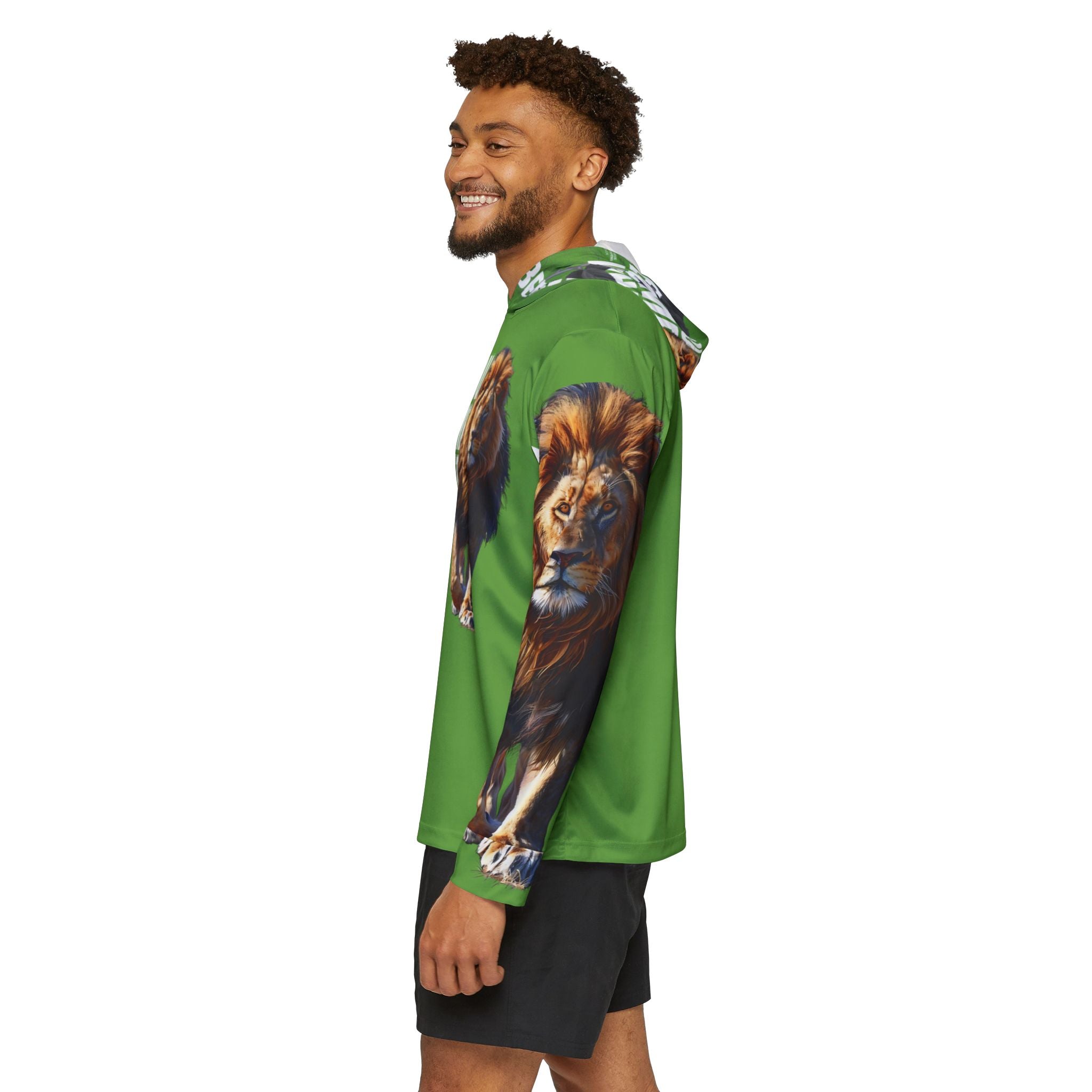 You Become What You Believe Men's Sports Warmup Hoodie (Green) SETEPENRA All Over Prints.