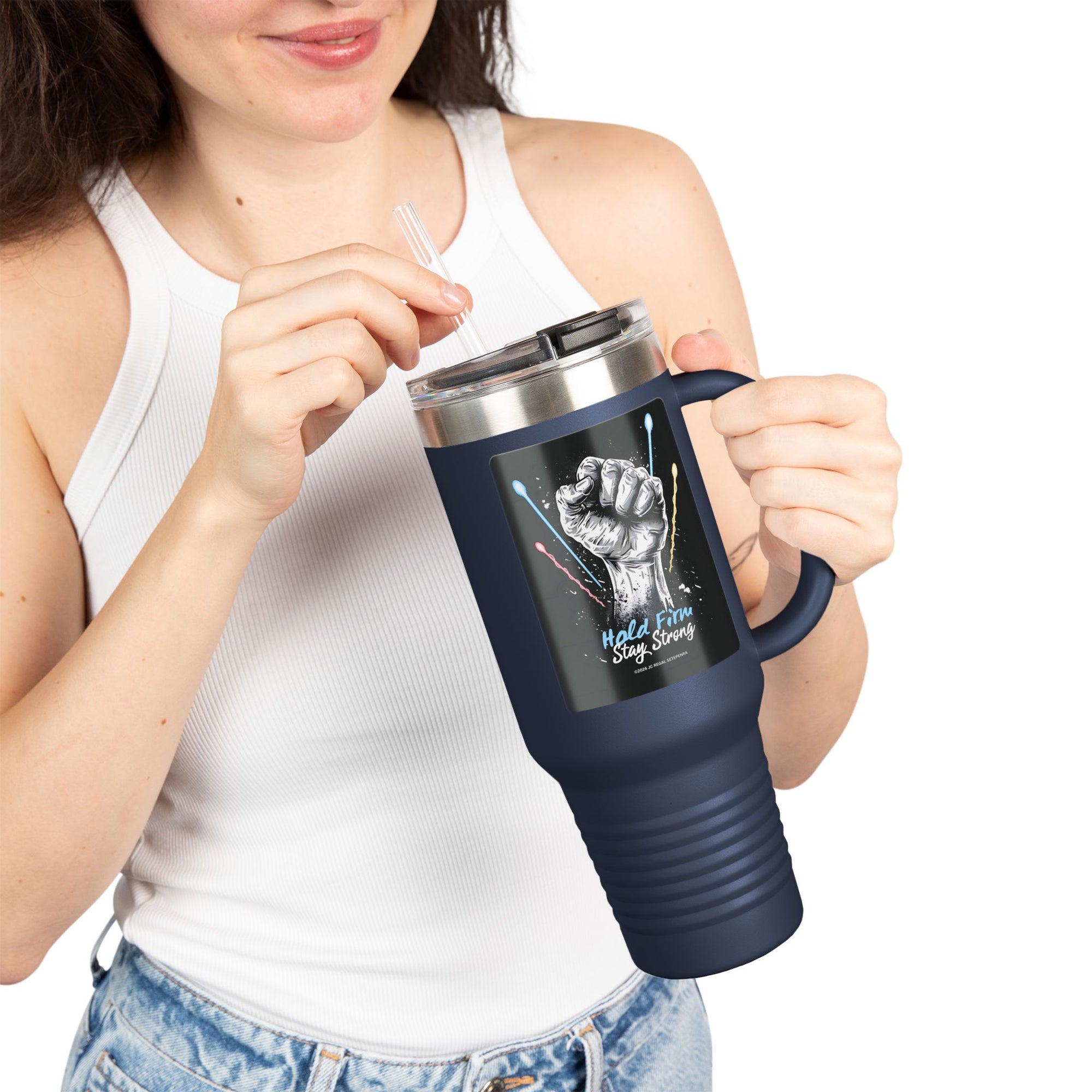 Hold Firm Stay Strong Insulated Travel Mug, 40oz