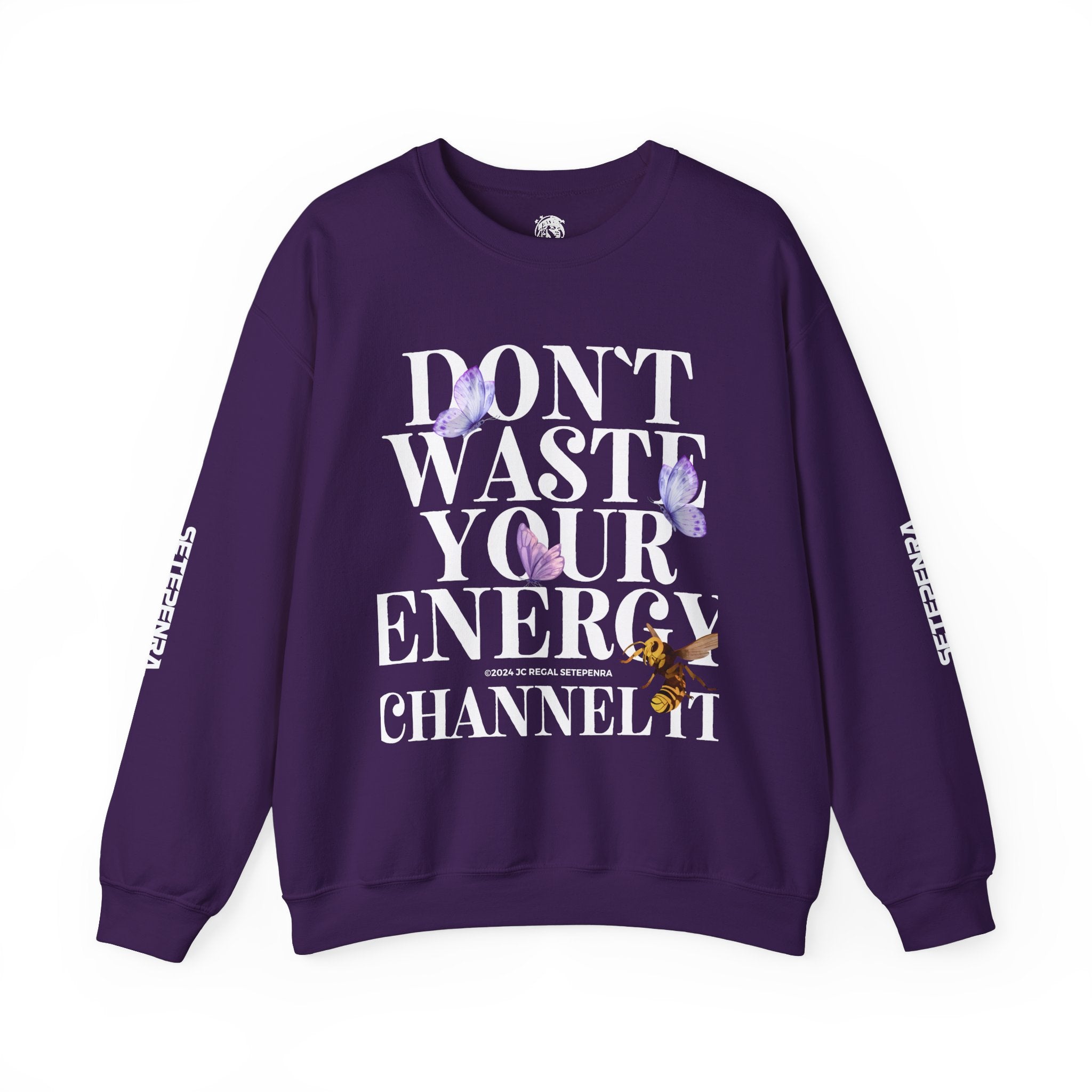 Channel It Unisex Heavy Blend™ Crewneck Sweatshirt (White Print) SETEPENRA Sweatshirt.