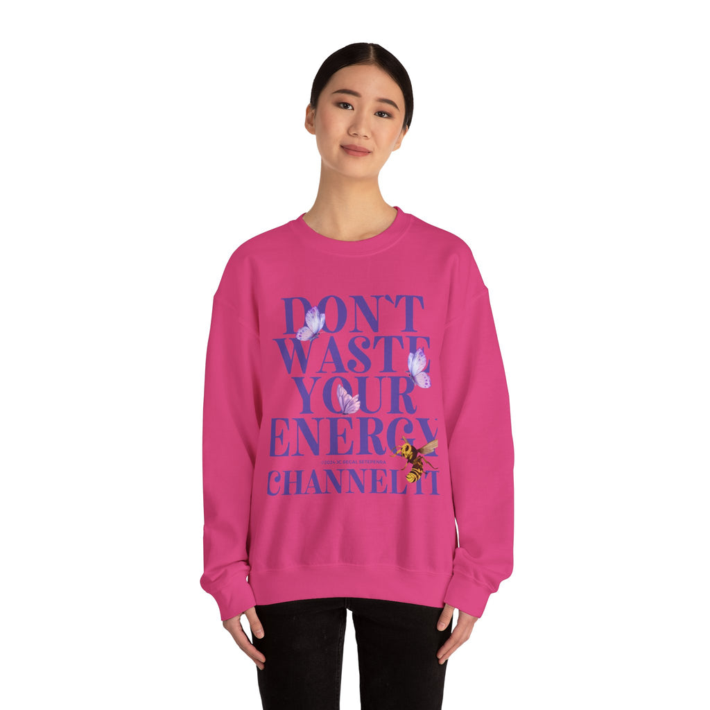 Channel It Unisex Heavy Blend™ Crewneck Sweatshirt (Purple Print)