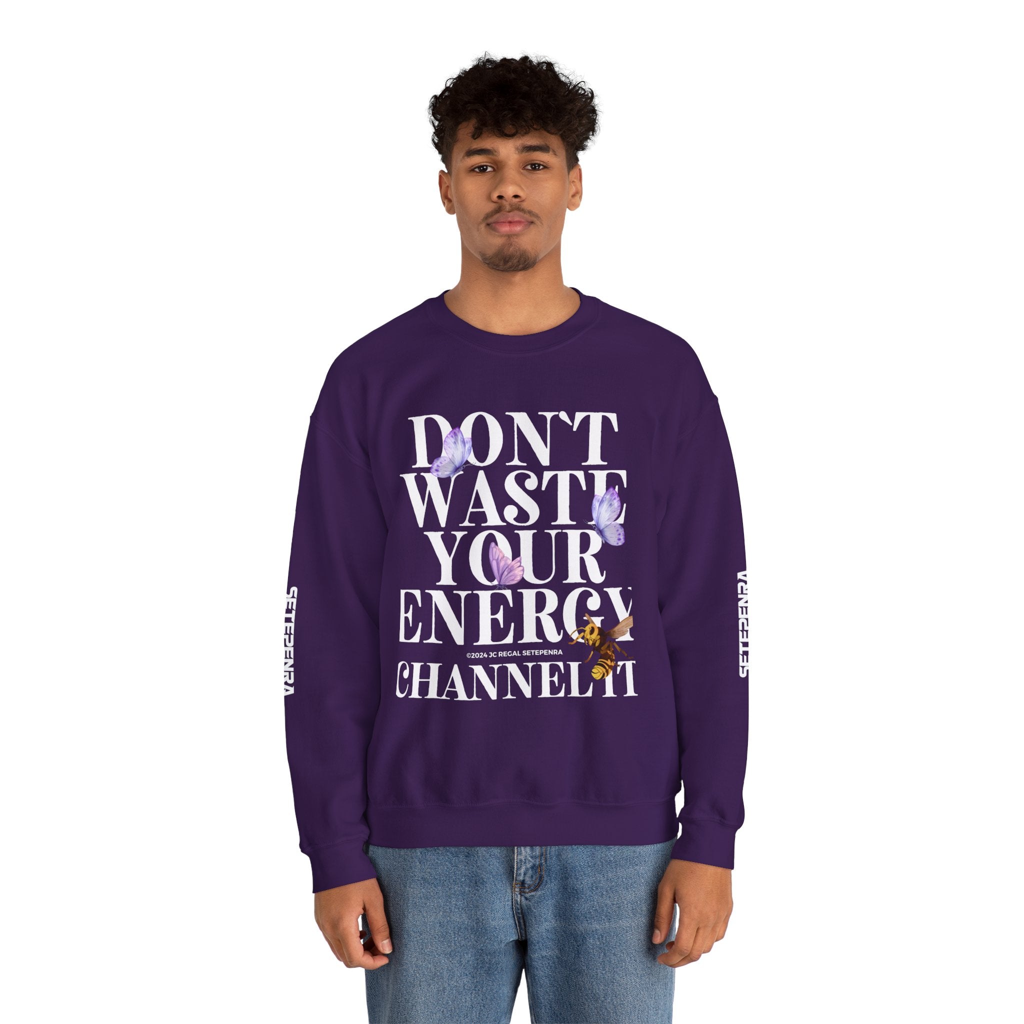 Channel It Unisex Heavy Blend™ Crewneck Sweatshirt (White Print)